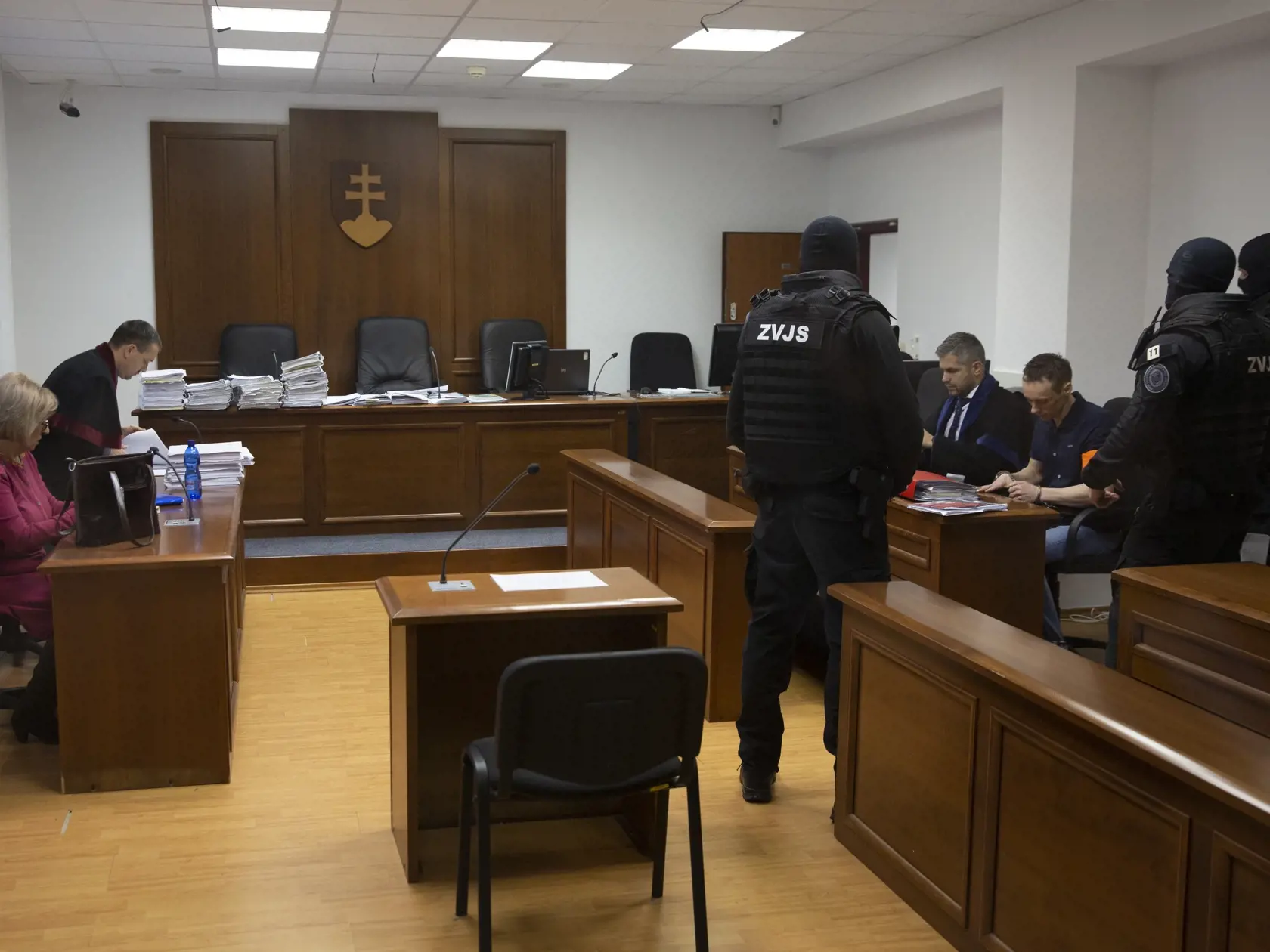 Hlavné pojednávanie na Špecializovanom trestnom súde v Pezinku.
Na snímke Peter Paľov, obvinený s nestraženia výbušného systému v aute Mgr. Mareka Rakova, ktorý skončil jeho smrťou