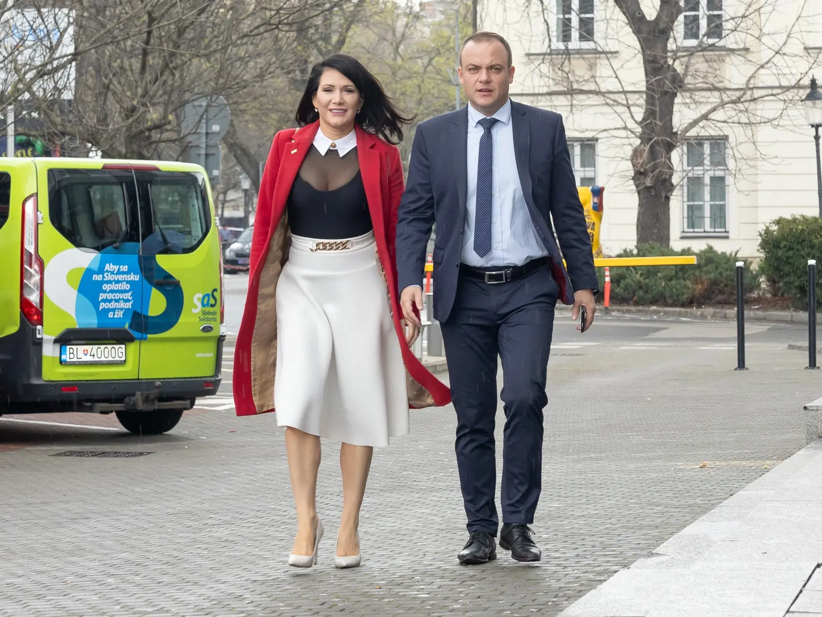 Riadny kongres politickej strany Sloboda a Solidarita v bratislavskom hoteli Park Inn. Na snímke je Jana Bittó Cigániková a Miroslav Žiak.