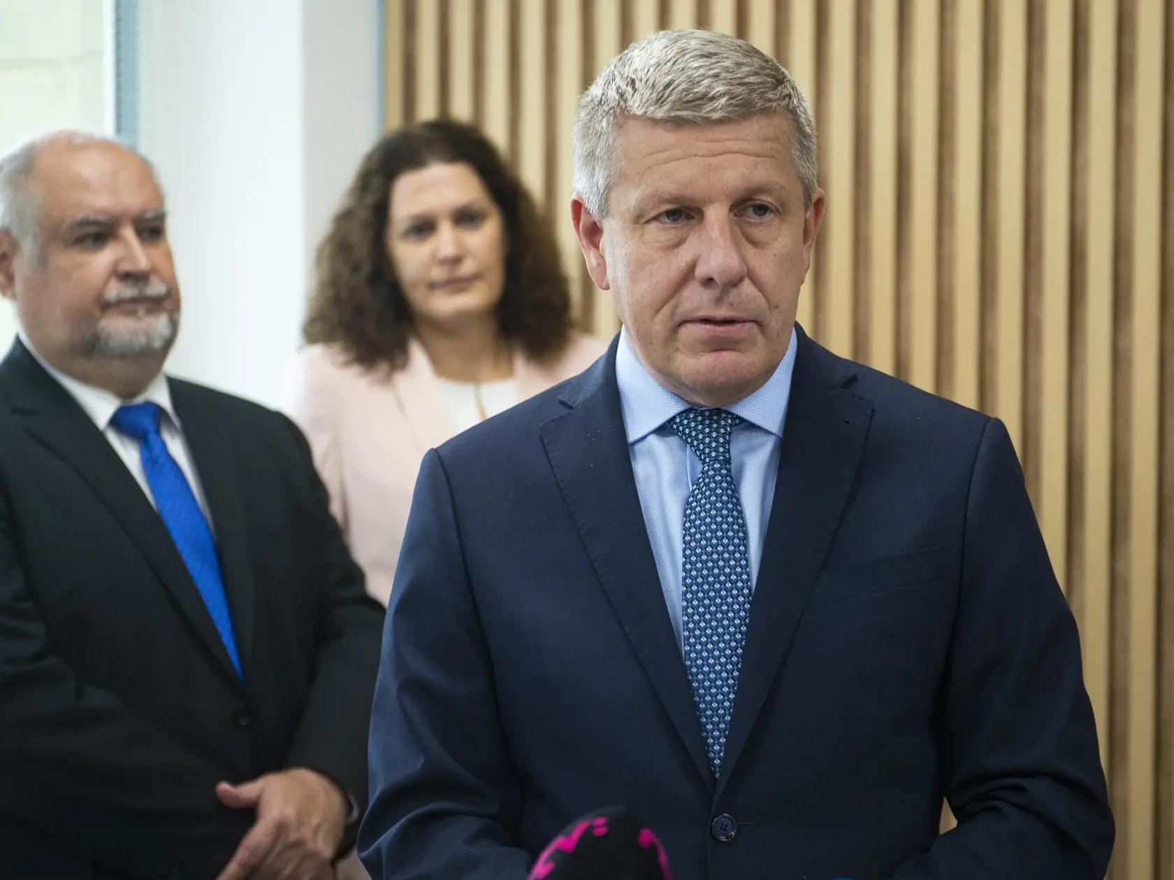 Na snímke minister zdravotníctva SR Vladimír Lengvarský (nominant OĽaNO) počas tlačovej konferencie pri príležitosti otvorenia psychiatrického stacionára Kliniky detskej psychiatrie Národného ústavu detských chorôb (NÚDCH) v Bratislave v pondelok 3. októbra 2022.