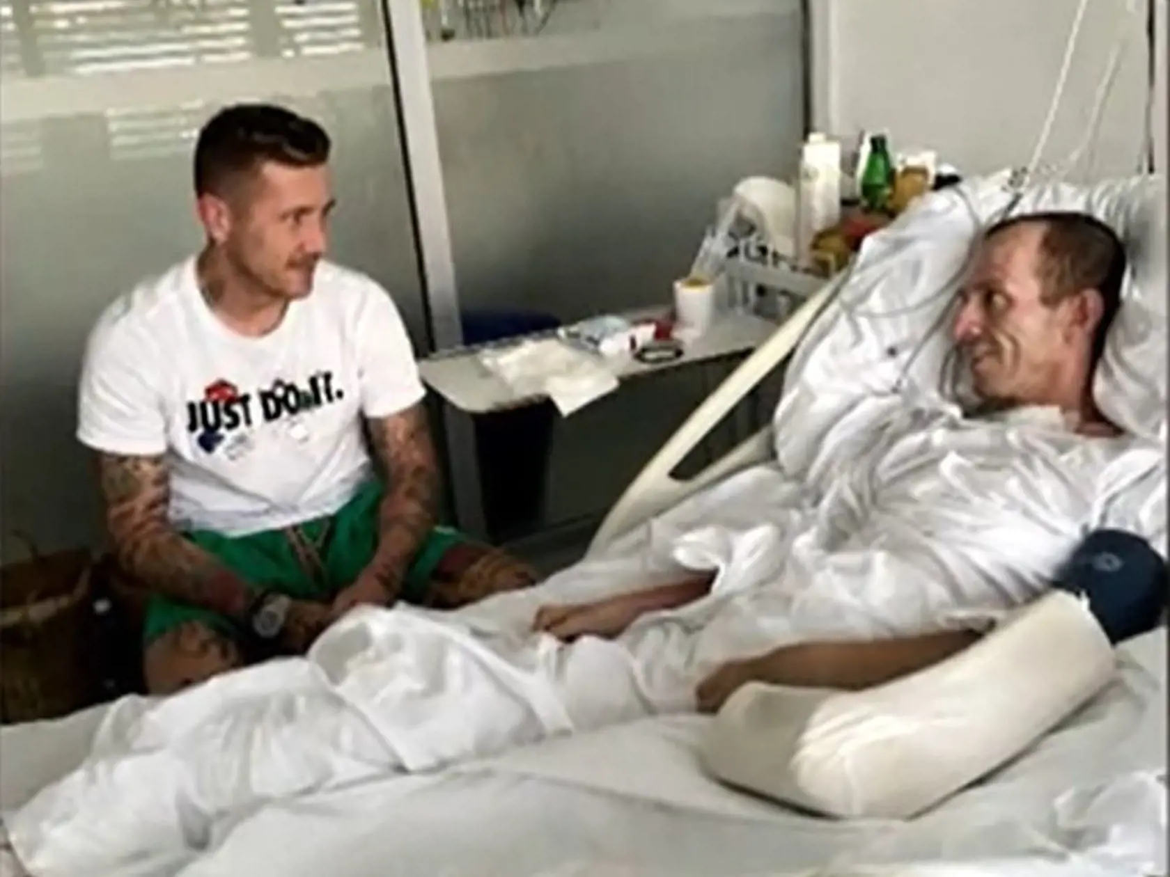 Daga Paloviča navštívil v nitrianskej nemocnici aj futbalista Slovana Bratislava a zároveň dlhoročný slovenský reprezentant Juraj Kucka.