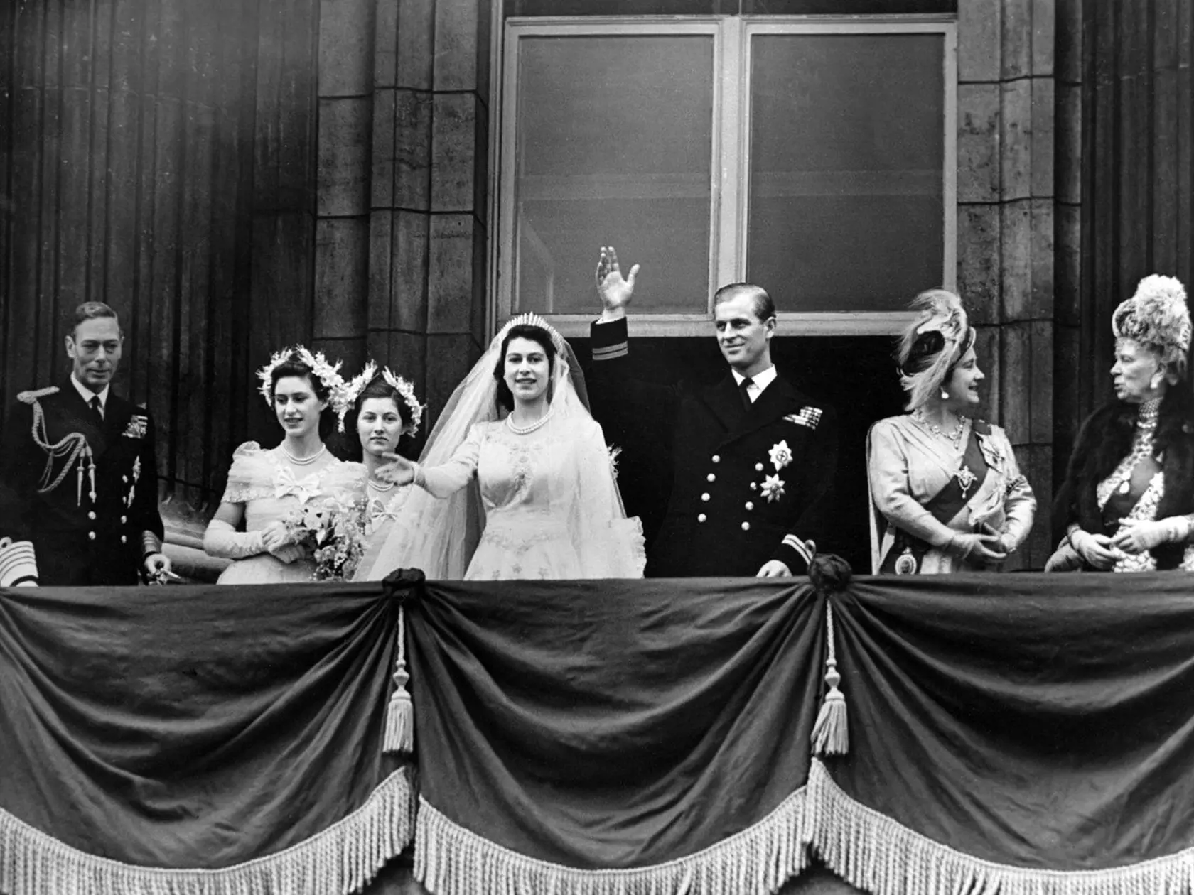 Svadba princeznej Elizabeth a princa Philipa 20. novembra 1947.