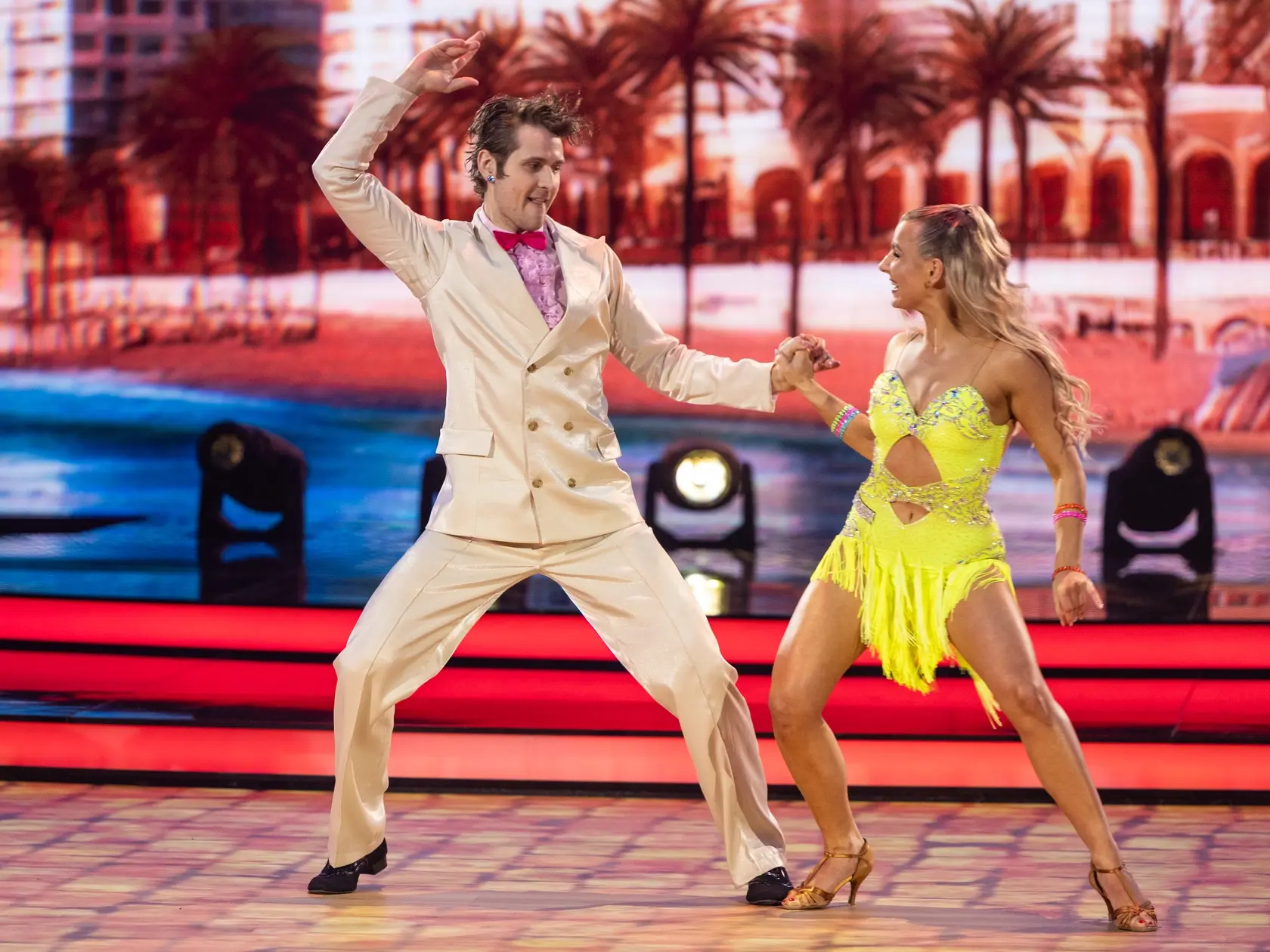 Na snímke Marek Rozkoš a Natália Horváthová počas šiesteho kola Let's dance 2025.