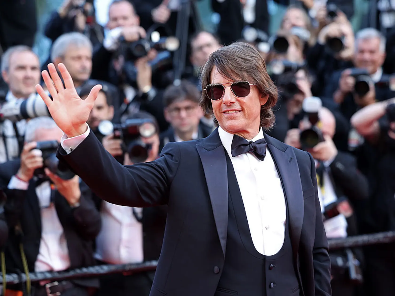 Tom Cruise na premiére Mission Impossible - The Final Reckoning v Cannes. Očaril celý festival.