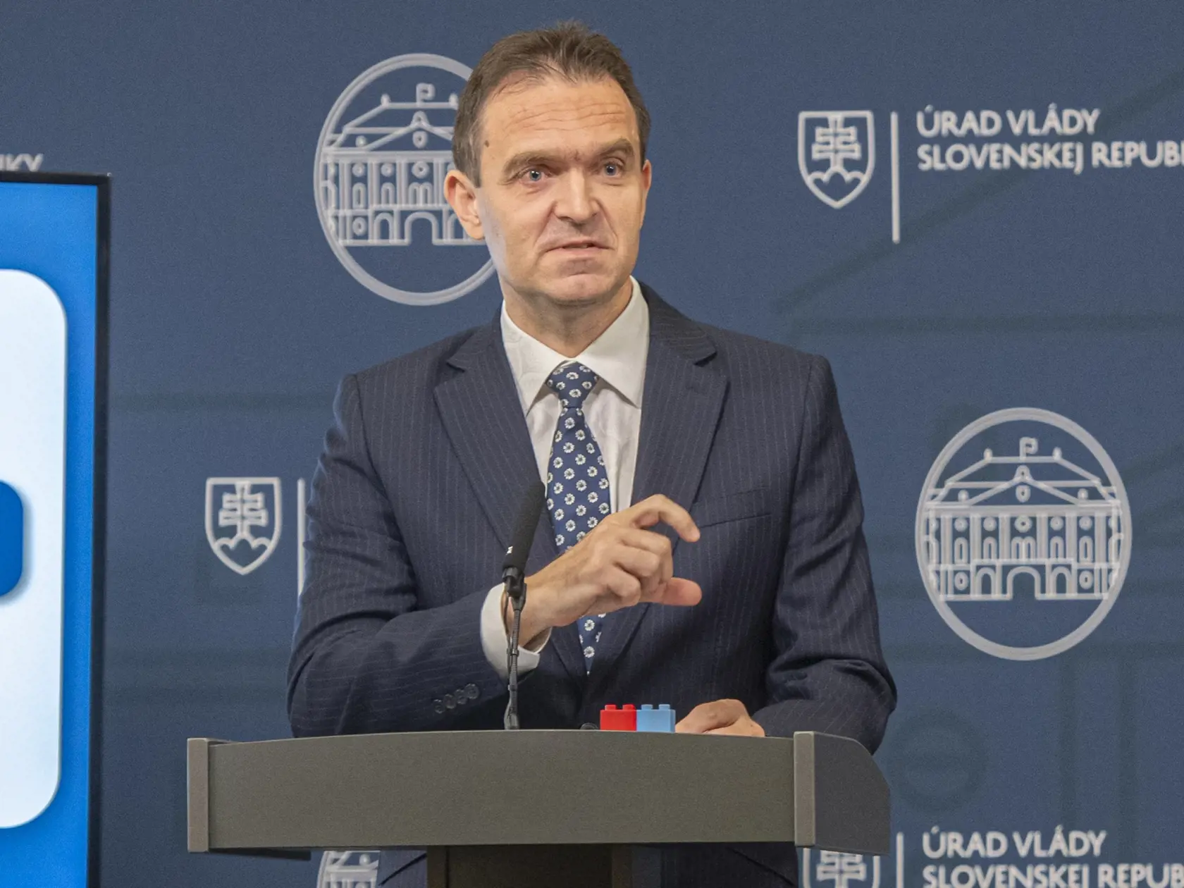 Na snímke dočasne poverený premiér SR Ľudovít Ódor počas tlačovej konferencie po skončení 18. zasadnutia vlády SR 4. októbra 2023 v Bratislave. FOTO TASR - Martin Baumann