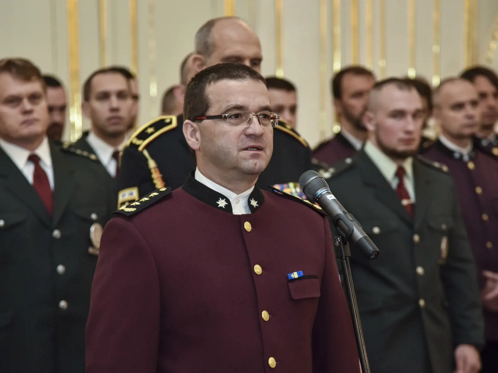 Na snímke v popredí riaditeľ Horskej záchrannej služby Jozef Janiga počas novoročného prijatia u prezidentky SR Zuzany Čaputovej v Bratislave 14. januára 2020. FOTO TASR - Pavol Zachar
