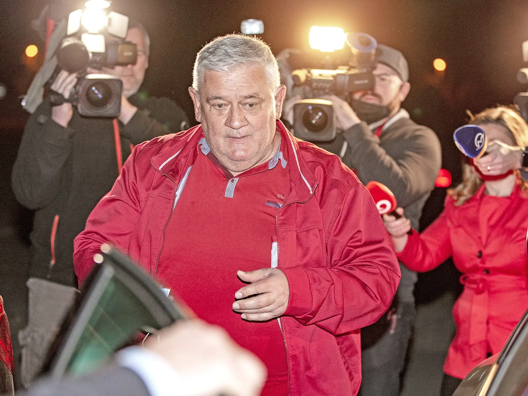 Na snímke je obvinený Ján Slota na Špecializovanom tresnom súde v Pezinku. 