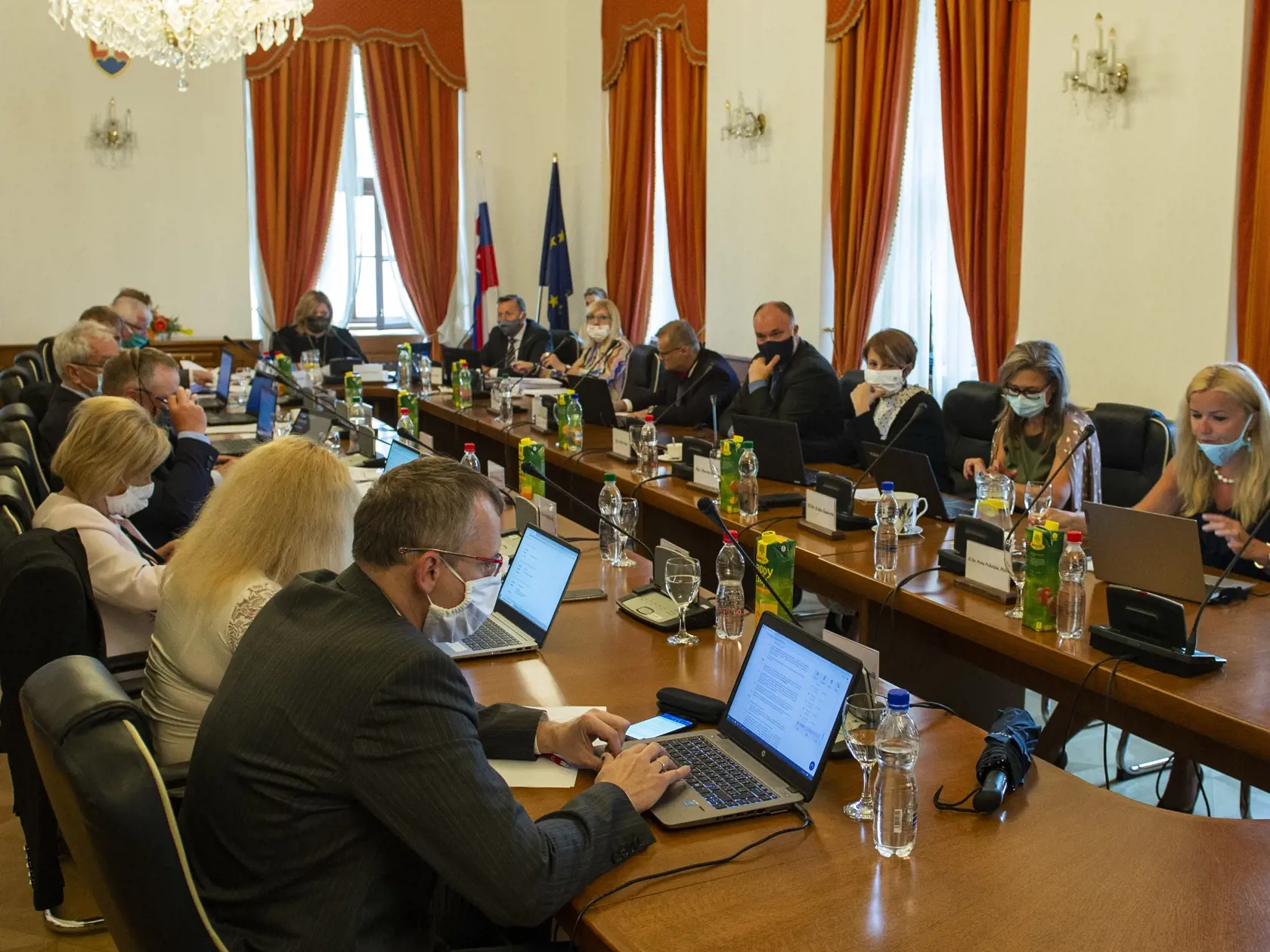 Na snímke prvé zasadnutie Súdnej rady SR v tomto roku 25. mája 2020 v Bratislave. FOTO TASR – Jakub Kotian