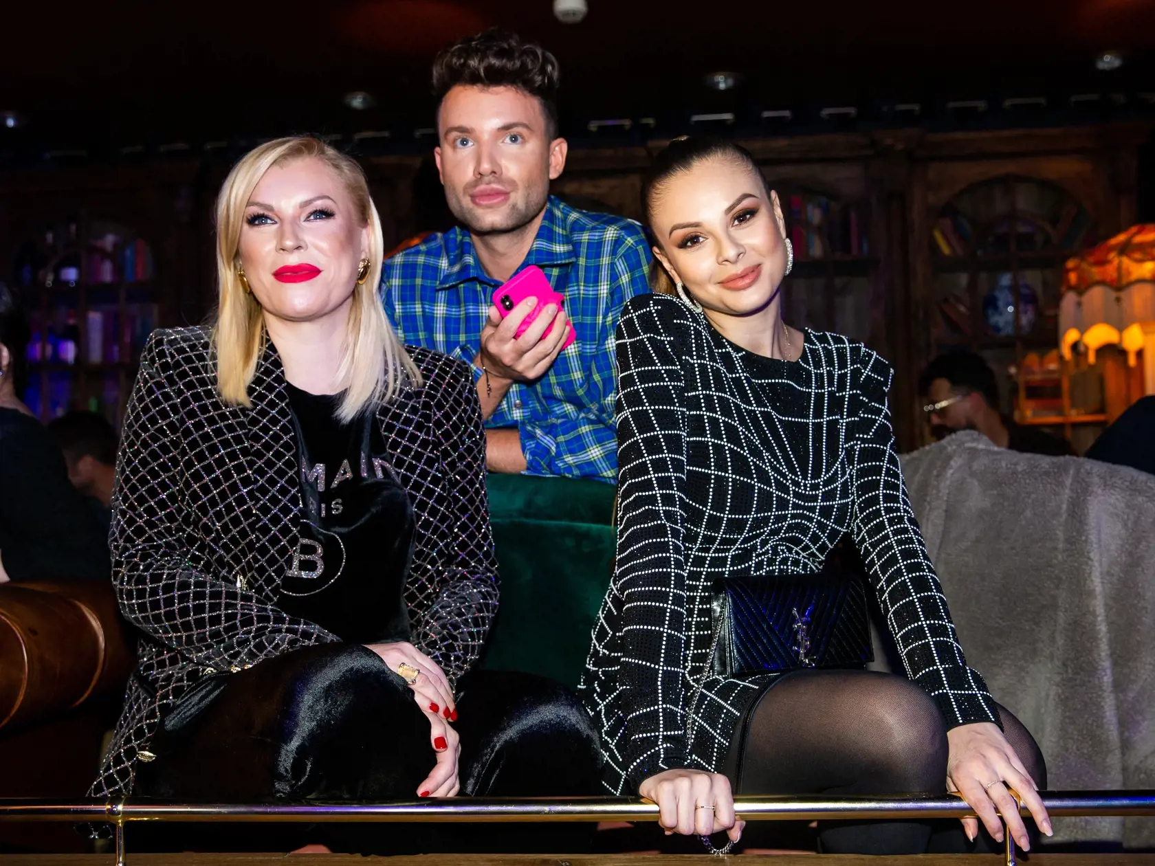 SuperStar párty v jednom z bratislavských podnikov. Na snímke Gabriela Drobová, Milan Švingál a Monika Bagárová.