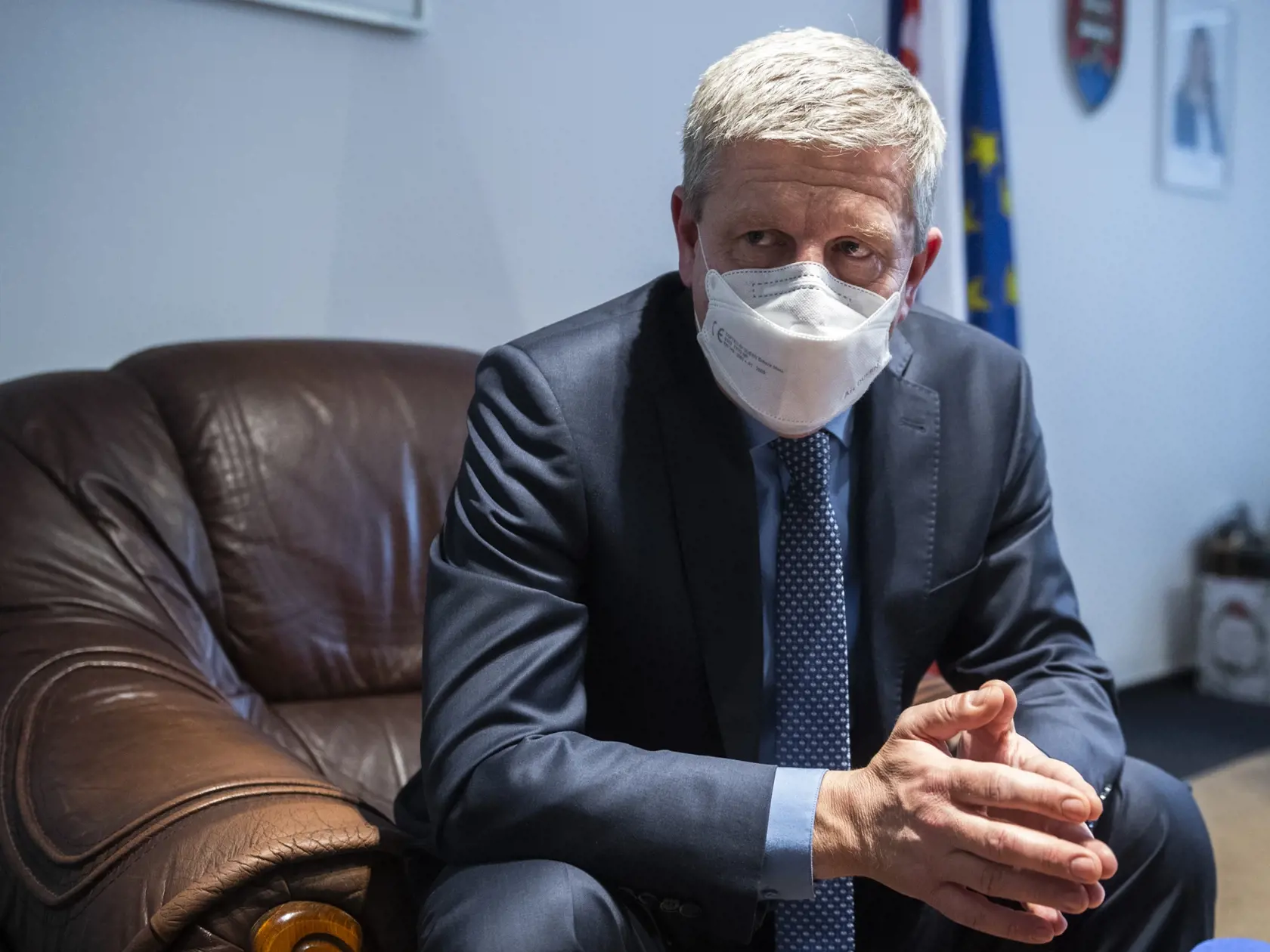 Na snímke minister zdravotníctva SR Vladimír Lengvarský (nominant OĽaNO) počas rozhovoru pre Tlačovú agentúru Slovenskej republiky (TASR) v Bratislave 23. decembra 2021. FOTO TASR - Jaroslav Novák