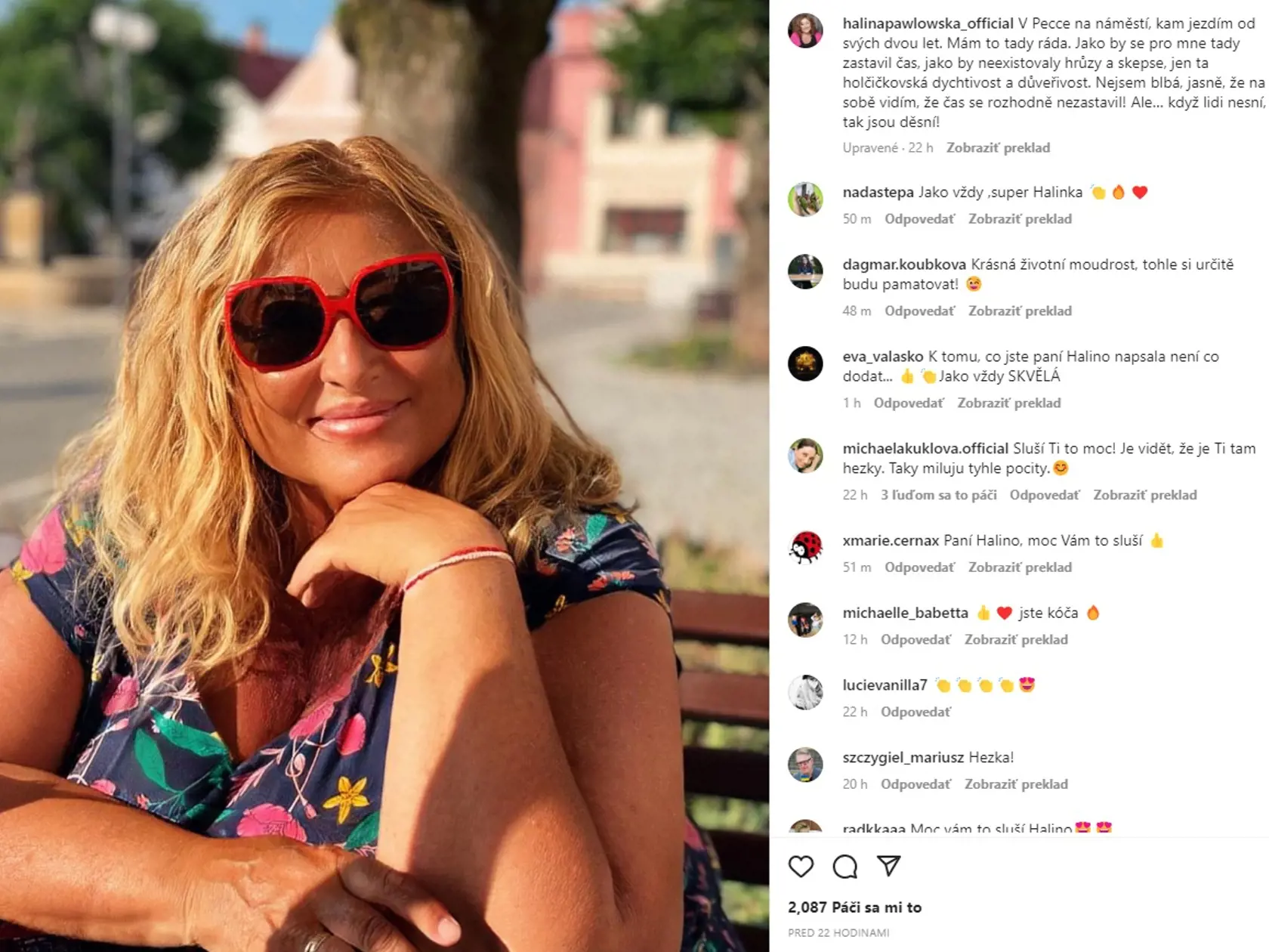Halina dostáva jedno pekné vyznanie za druhým.