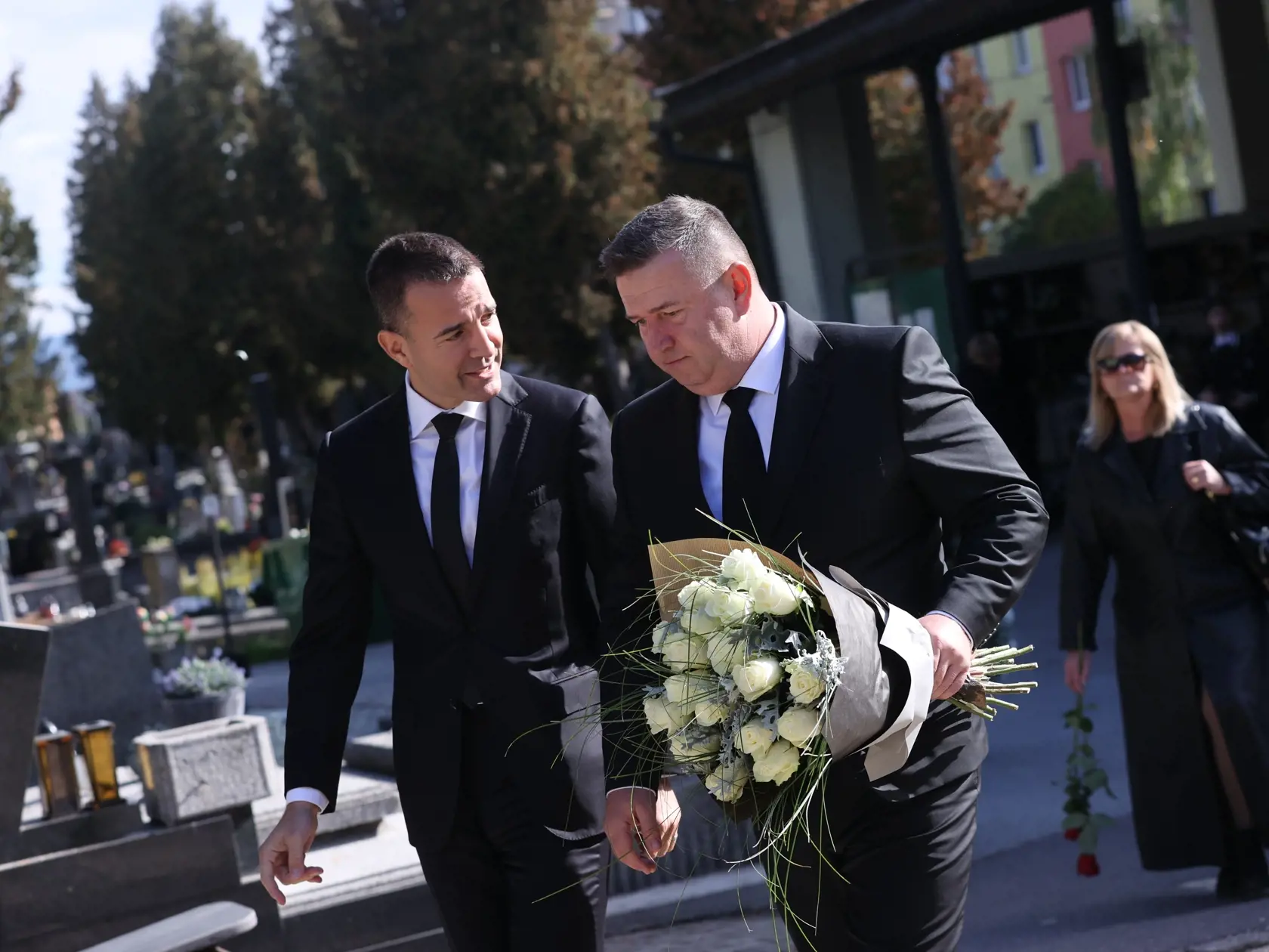 Tomáš Drucker, šéf politickej strany Dobrá Voľba, na pohrebe Natálie.