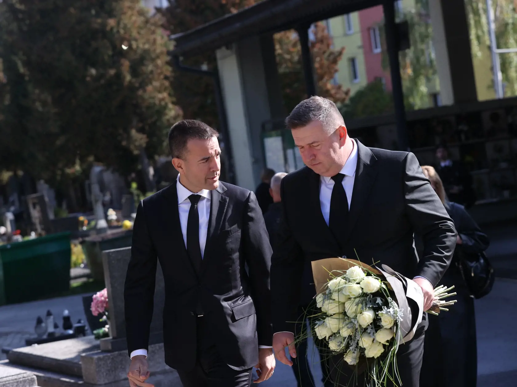 Tomáš Drucker, šéf politickej strany Dobrá Voľba, na pohrebe Natálie.