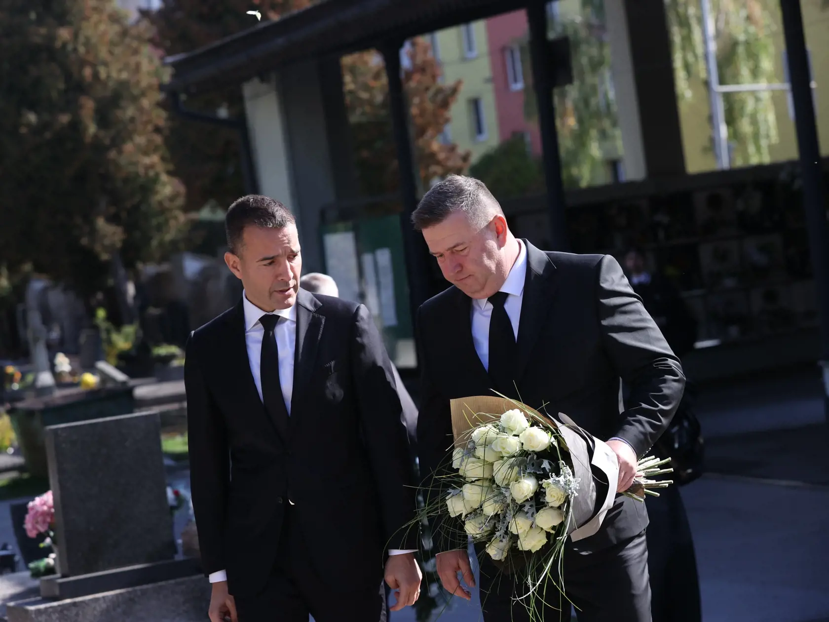 Tomáš Drucker, šéf politickej strany Dobrá Voľba, na pohrebe Natálie.