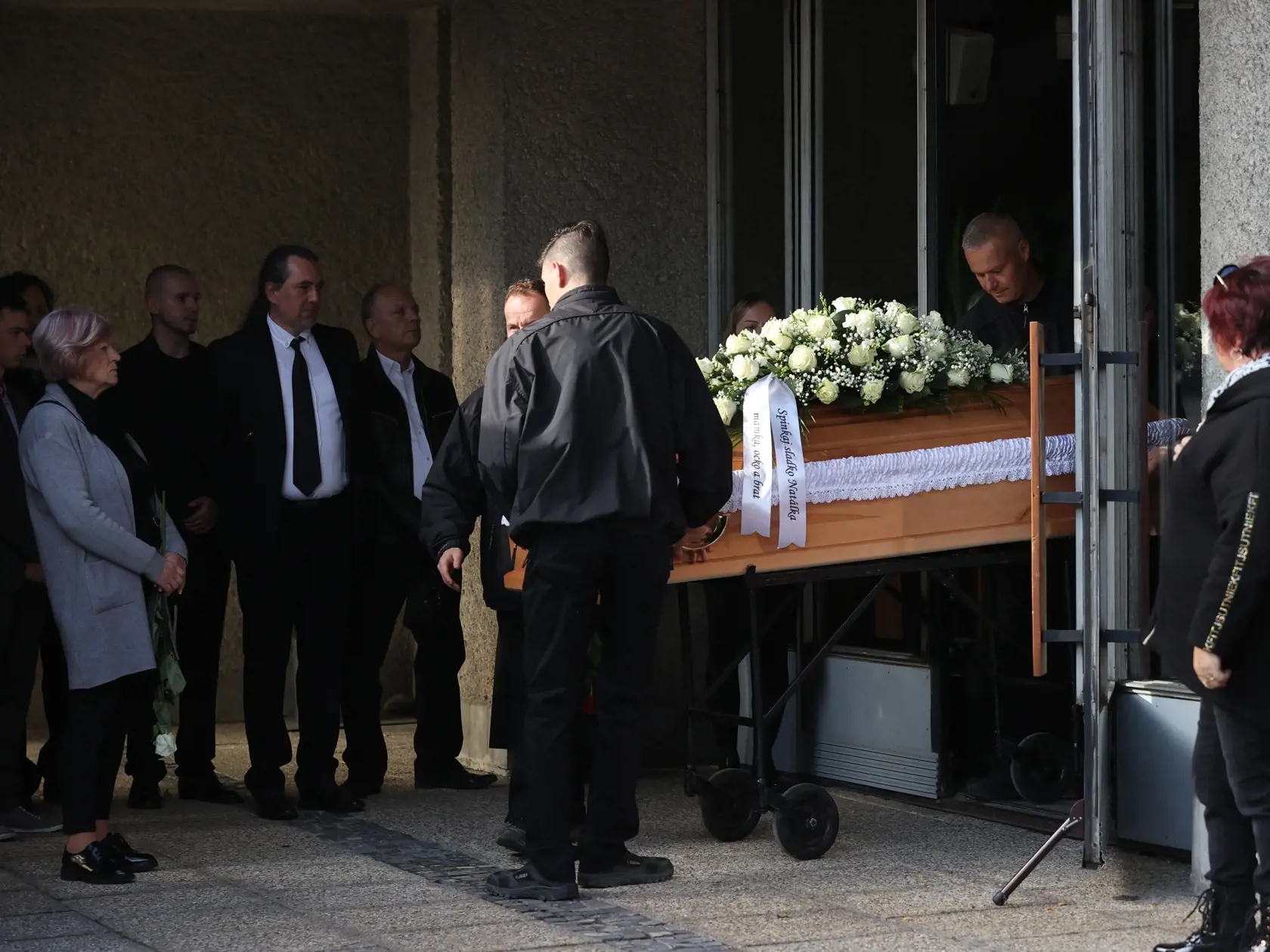 Pohreb Natálie Hamrákovej, ktorá zomrela pri nehode na Zochovej ulici v Bratislave.