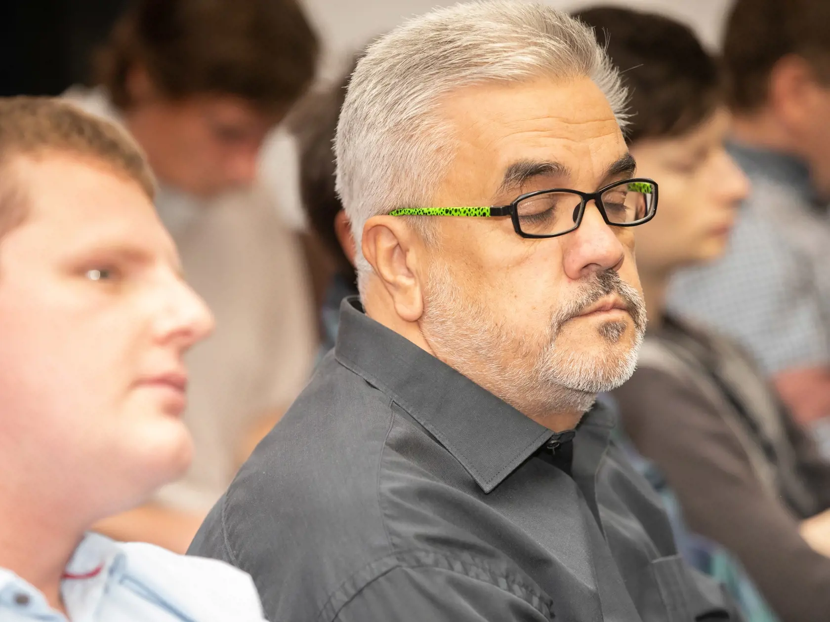 Na fotkách sú učastníci siedmeho pojednávania v kauze Zmenky. Prvý bol vypočutý obžalovaný Marián Kočner. Druhý vypočutý ako svedok Peter Tóth. Na fotke je Štefan Ágh.