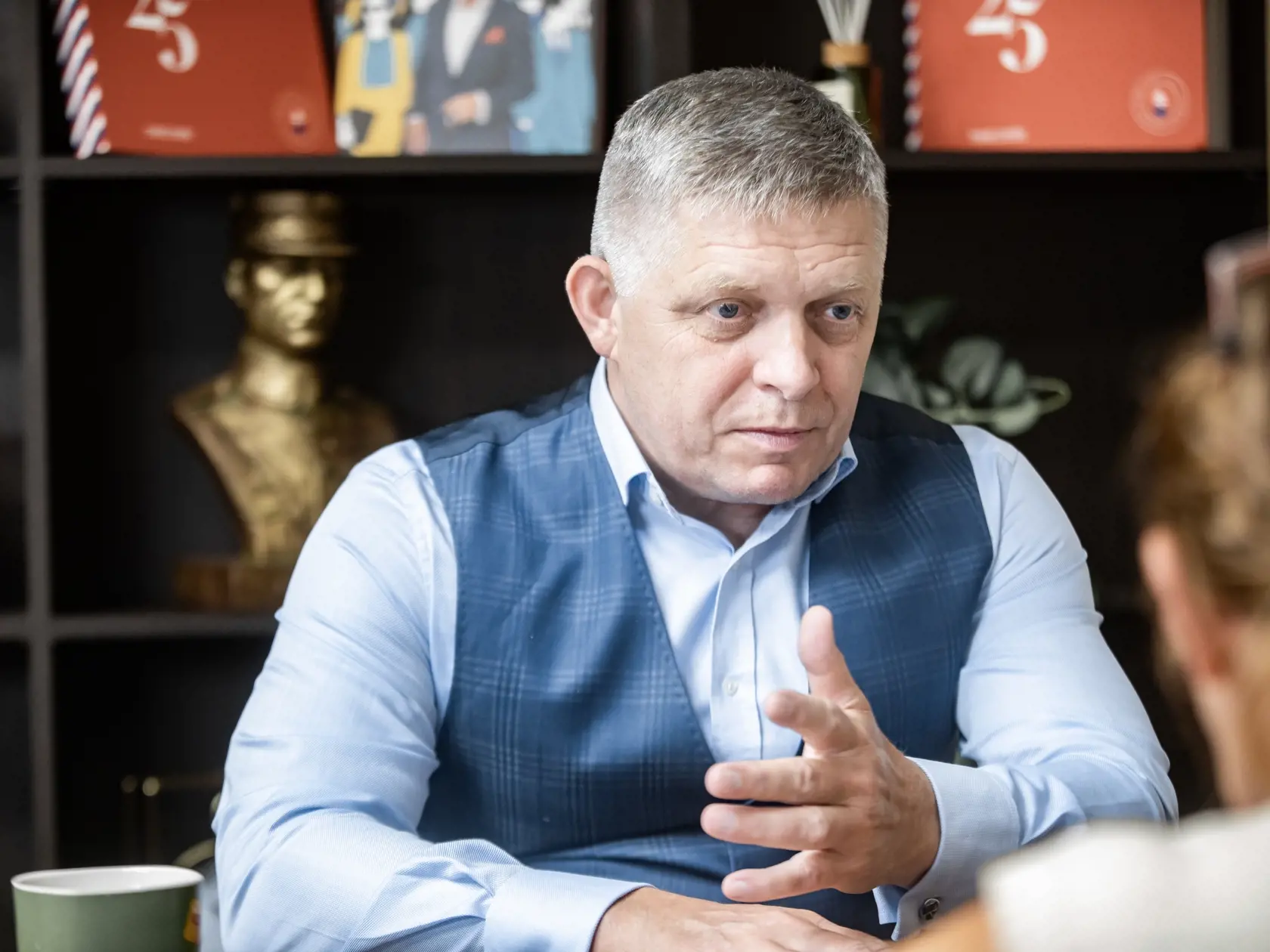 Na snímke je líder strany -  SMER SD Robert Fico.