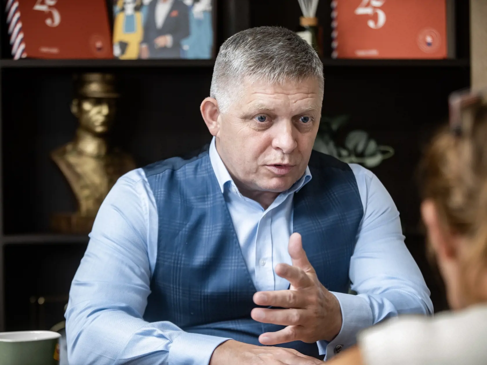 Na snímke je líder strany -  SMER SD Robert Fico.