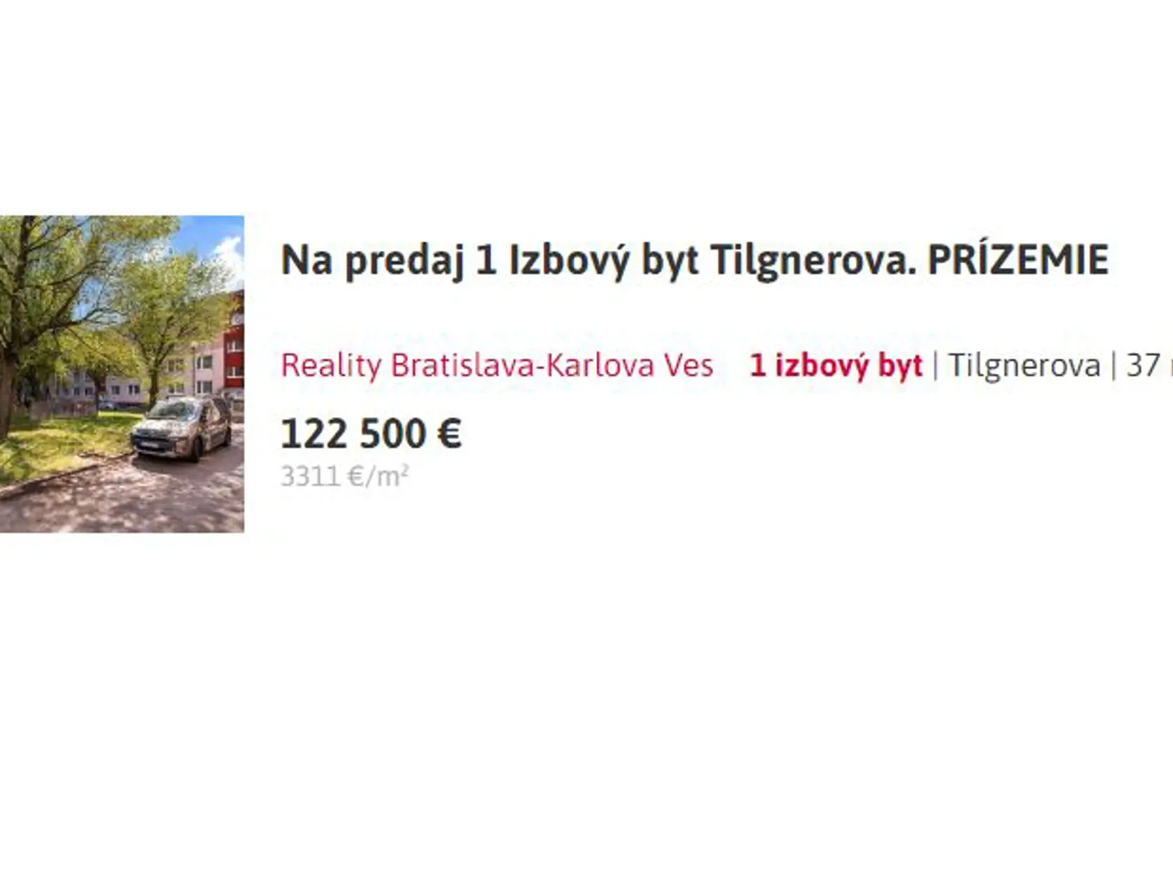 Lokalita v ktorej vlastnia Dědečkovci byty je naozaj drahá. Jednoizbový byt ide cez 120-tisíc eur.