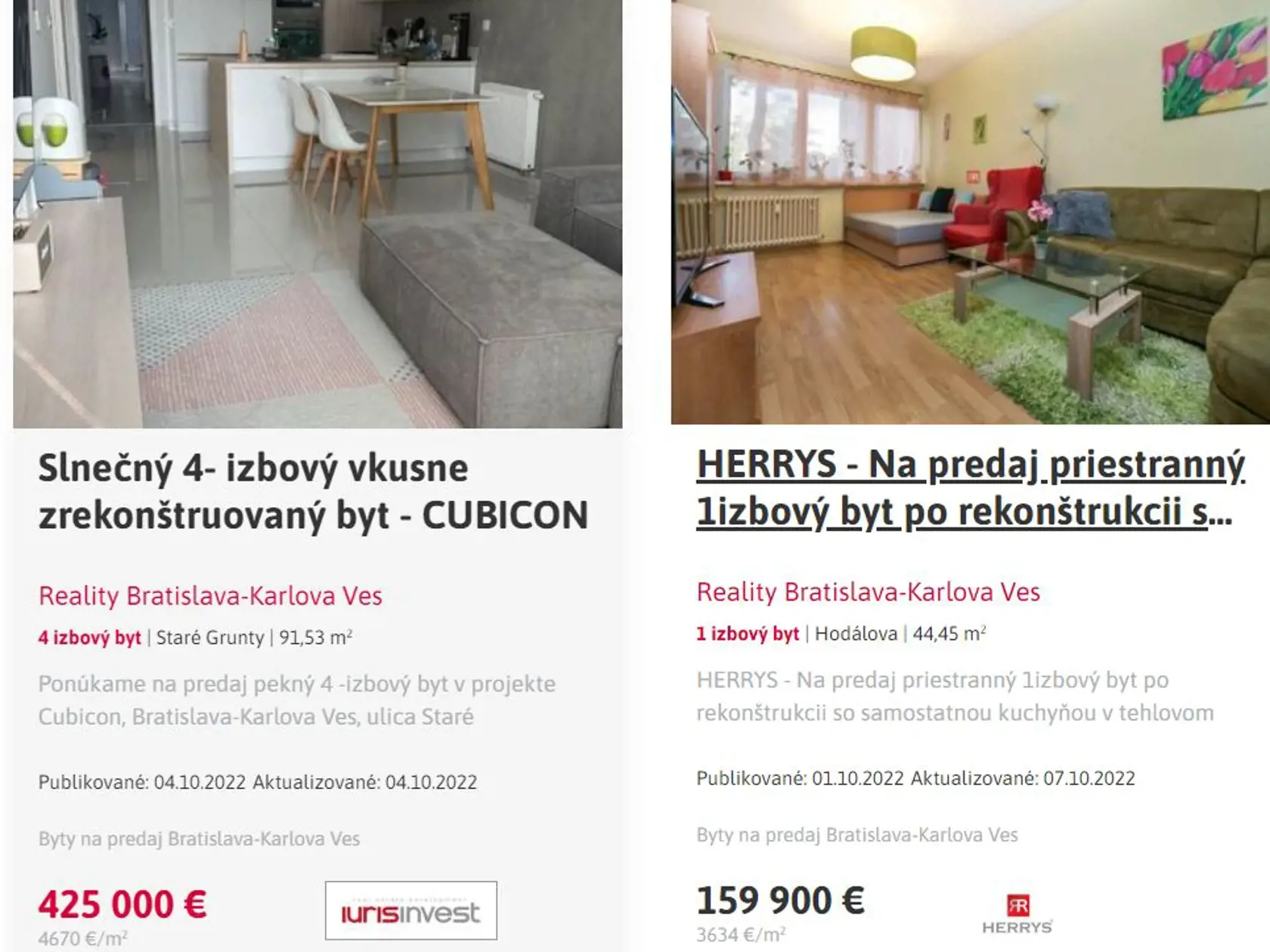 Lokalita v ktorej vlastnia Dědečkovci byty je naozaj drahá. Jednoizbový priestranný byt ide za 160-tisíc eur.