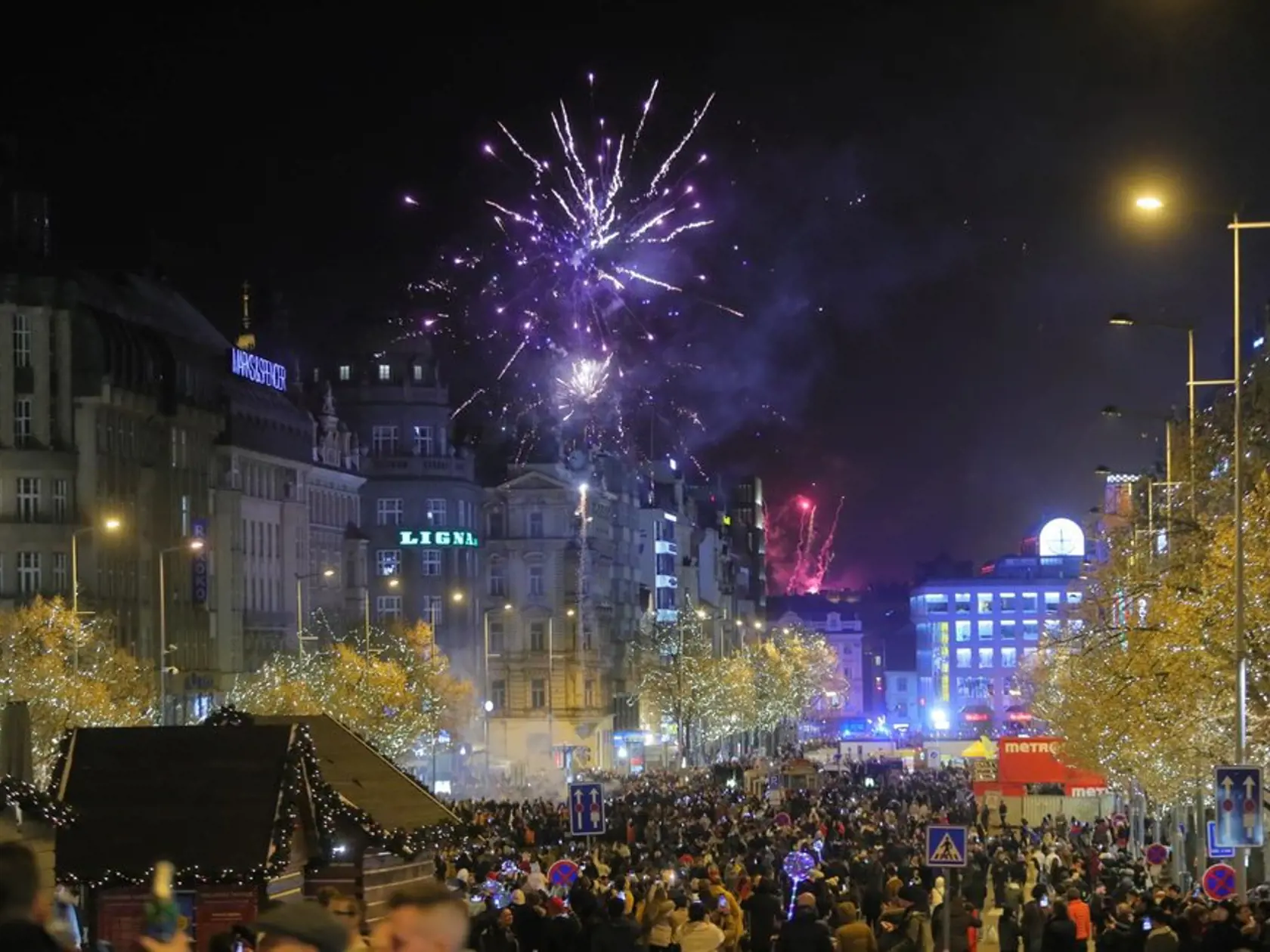 Silvester 2022 v Prahe.