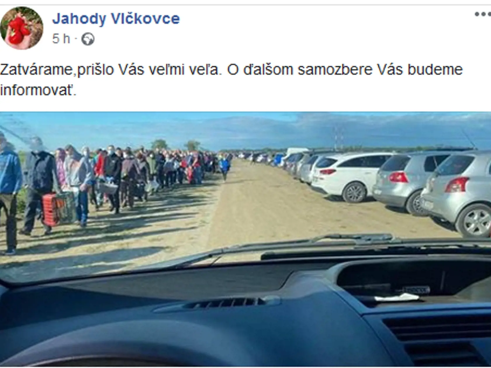 Samozber vo Vlčkovciach zatvára, príčinou je veľký záujem verejnosti.