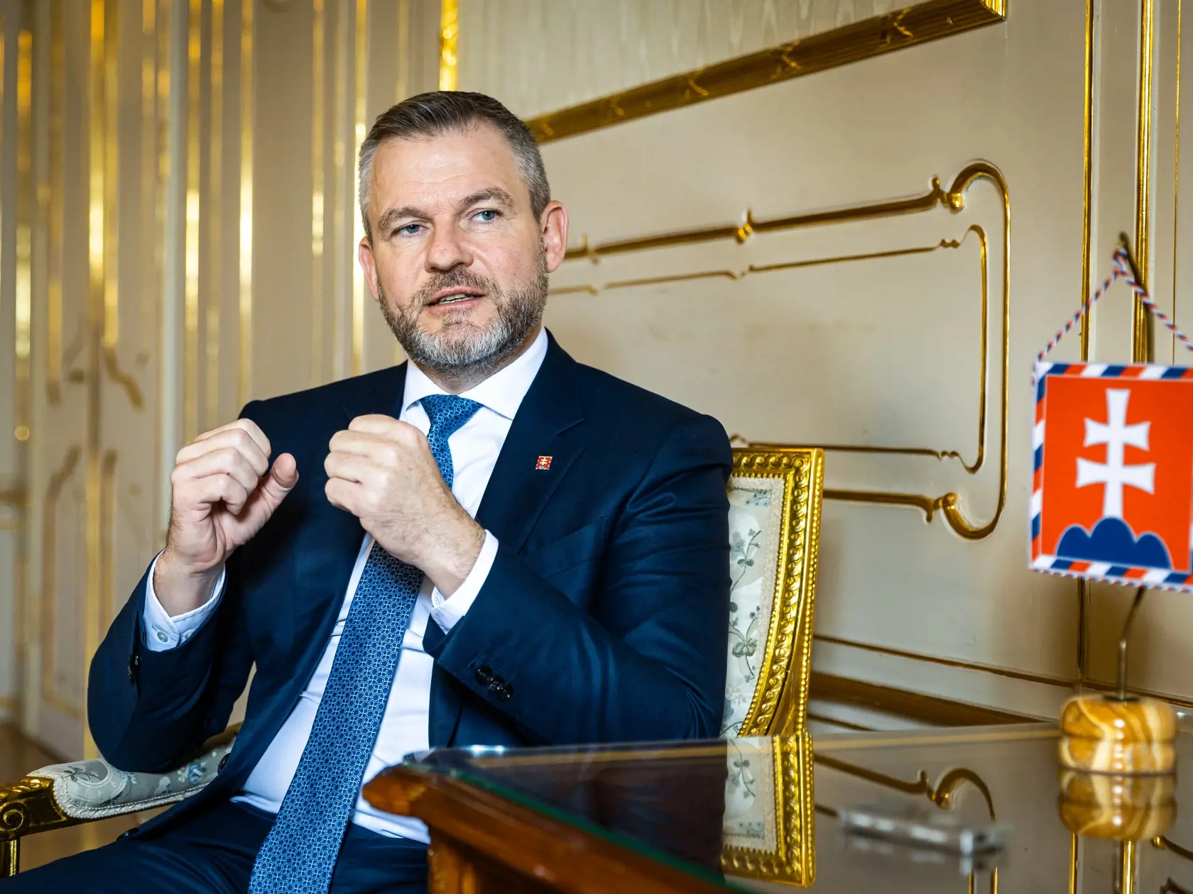 Prezident Slovenskej republiky Peter Pellegrini v Bratislave. 