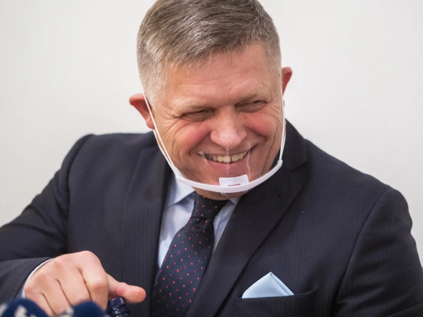 Na snímke predseda strany Smer-SD Robert Fico počas tlačovej konferencie na tému: Pokračovanie rozhovorov z poľovníckej chaty v Bratislave 26. novembra 2021. FOTO TASR - Jaroslav Novák