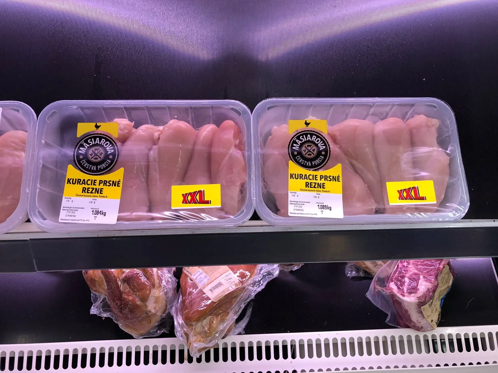 Ceny potravín v predajni Lidl na Slovensku.