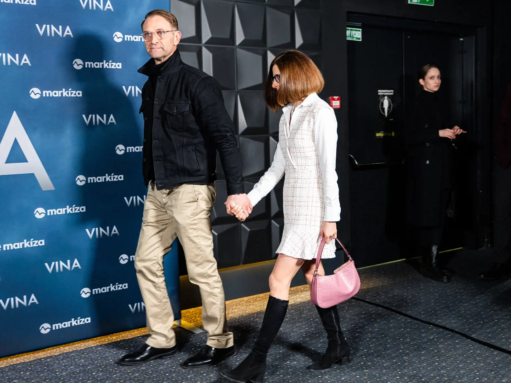 Premiéra seriálu “VINA” v Bratislave. Na snímke Tomáš Maštalír s manželkou. 