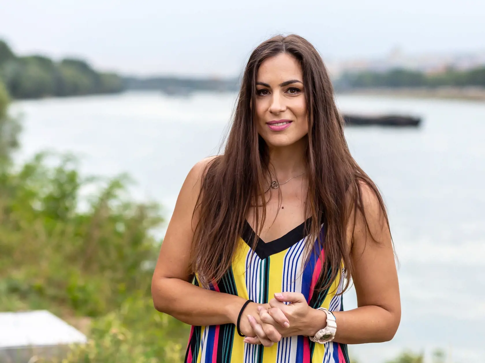 Narodeninová párty TV JOJ v reštaurácii Aušpic. Na snímke Kristína Greppelová.