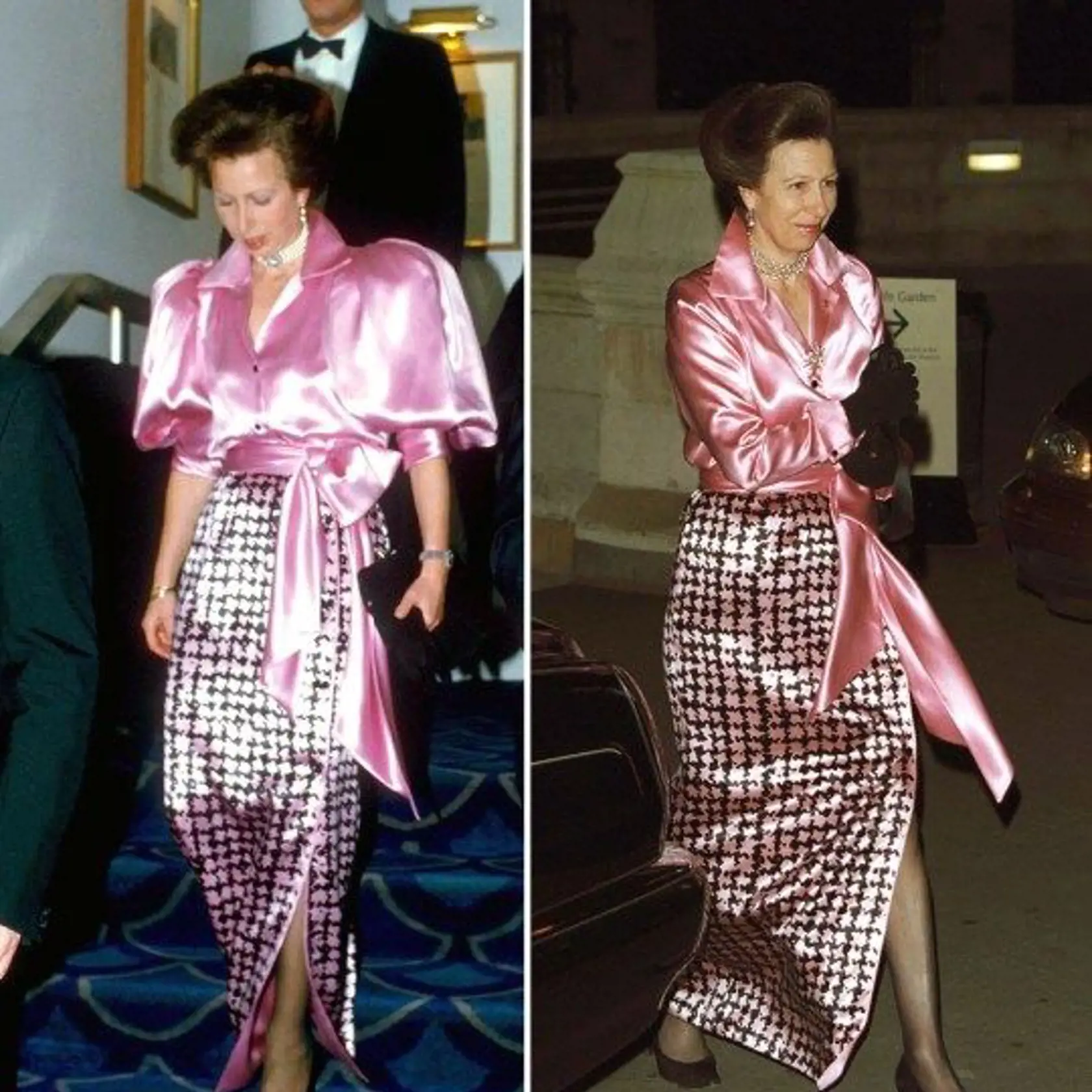 Princeznú Briti radili v minulosti i teraz za módnu ikonu. Boli nadšení jej pestrými outfitmi, ktoré vie úžasne nosiť. Verejnosti lichotilo a lichotí aj teraz, že princezná nemá problém vytiahnuť zo šatníka aj tzv. poriadne retro, ale napriek tomu vyzerá v tom moderne a šik. Zábery delí od seba mnoho rokov.  Stačila zmena blúzky, iný účes a princezná vyzerala ako zo žurnálu.