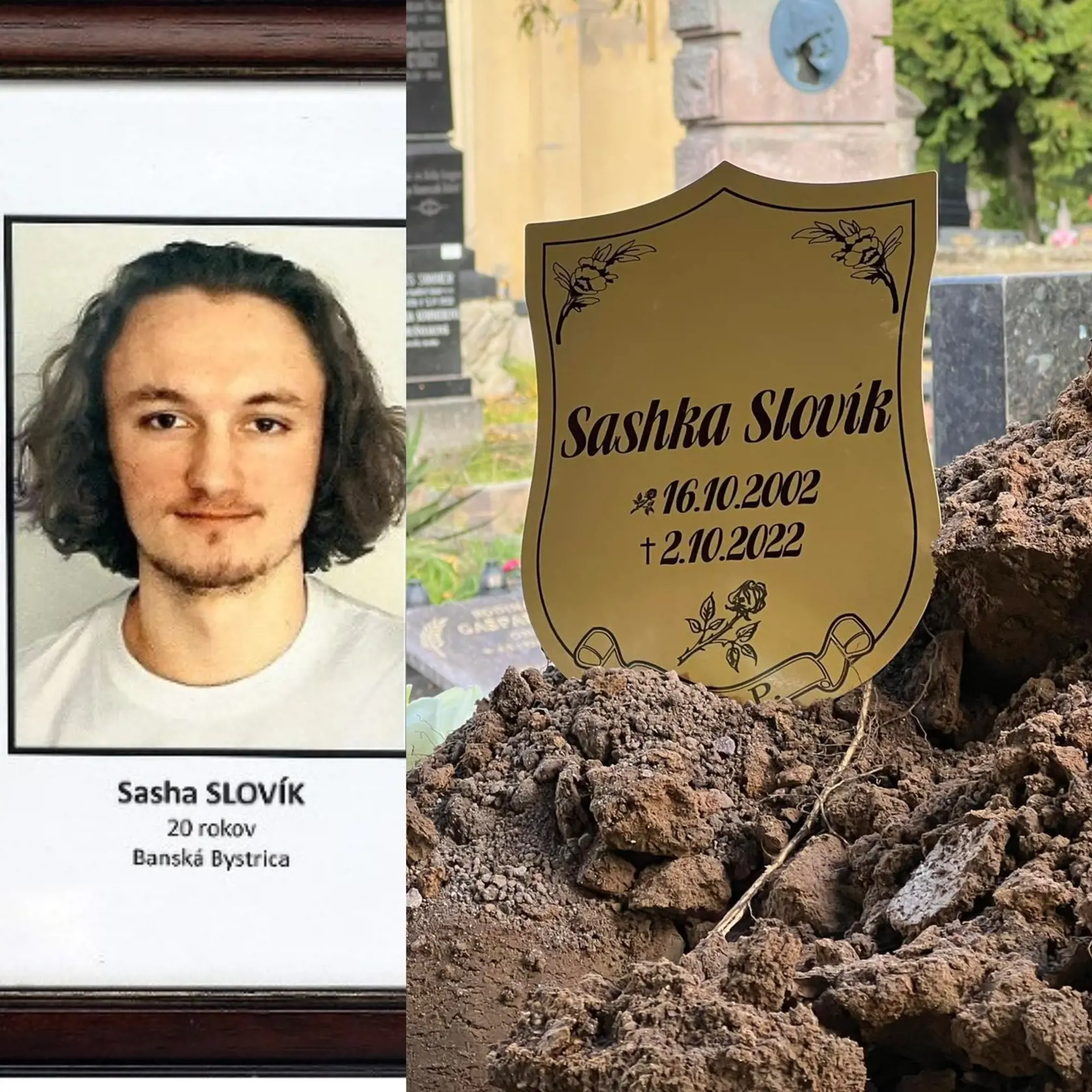 Posledná rozlúčka so študentom Sashom.