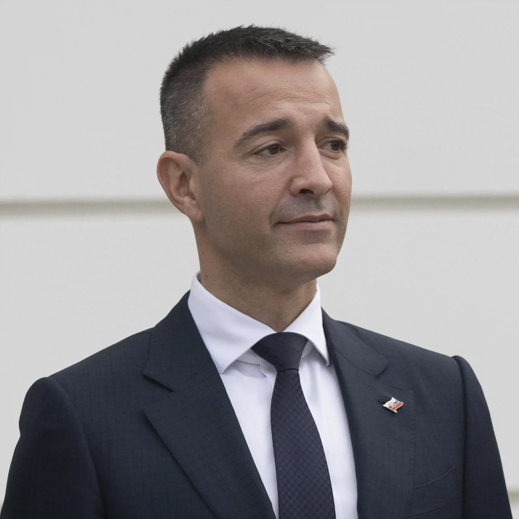 Prezidentka SR Zuzana Čaputová vymenovala novú vládu SR Roberta Fica. Na snímke minister školstva, vedy, výskumu a športu SR Tomáš Drucker (Hlas-SD) v Prezidentskom paláci 25. októbra 2023 v Bratislave. FOTO TASR - Martin Baumann