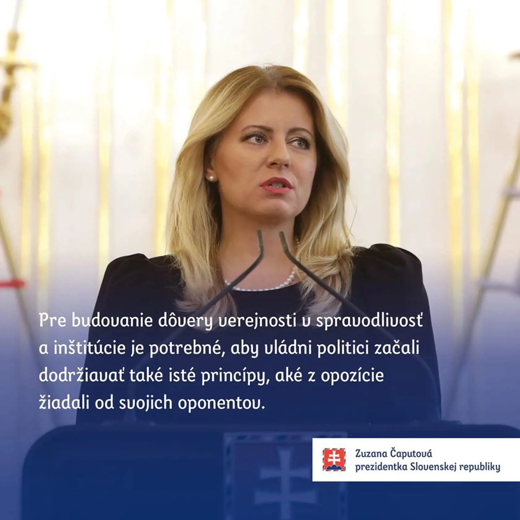 Prezidentka Zuzana Čaputová a jej kritika na margo politiky súčasnej vlády