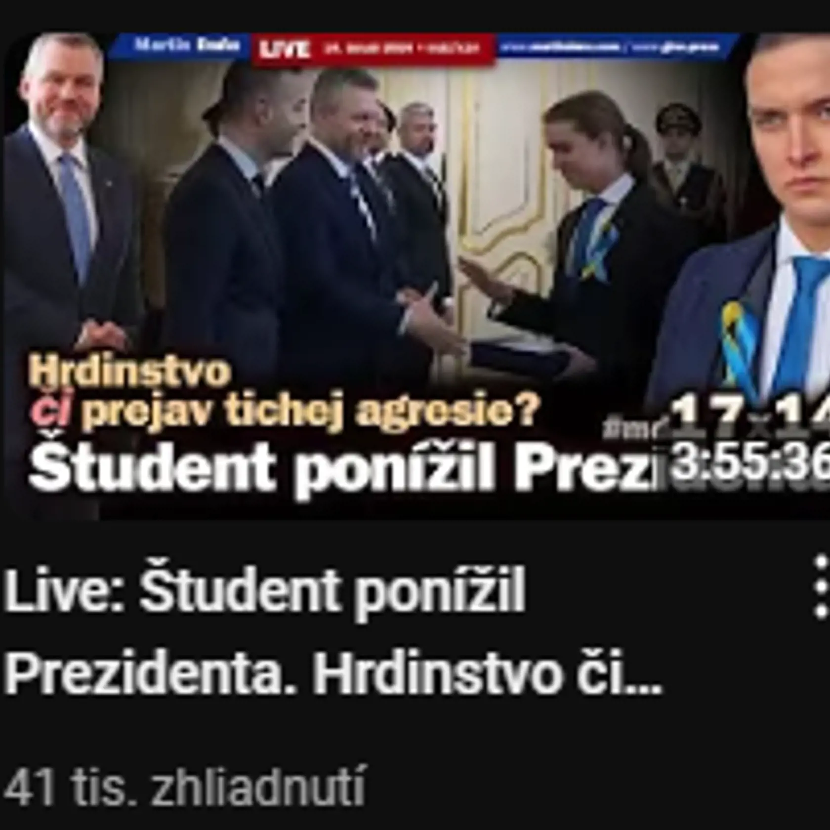 YouTube Martina Daňa a Live zábery z gymnázia, na ktorom študuje Simon.