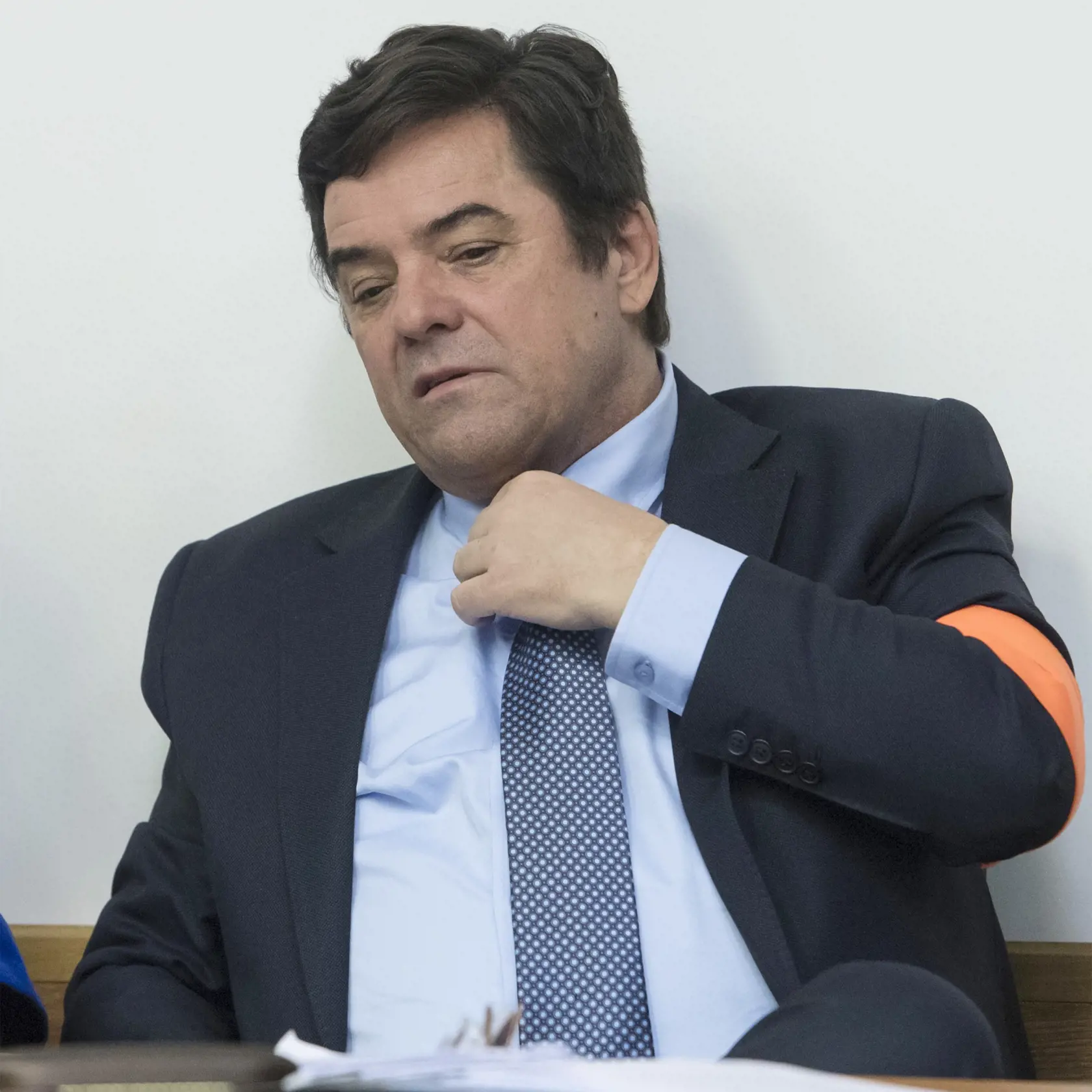 Na snímke obžalovaný Marian K. počas súdneho pojednávania Špecializovaného trestného súdu (ŠTS) vo veci falšovania zmeniek TV Markíza a marenia spravodlivosti v Bratislave 5. novembra 2019. FOTO TASR - Martin Baumann