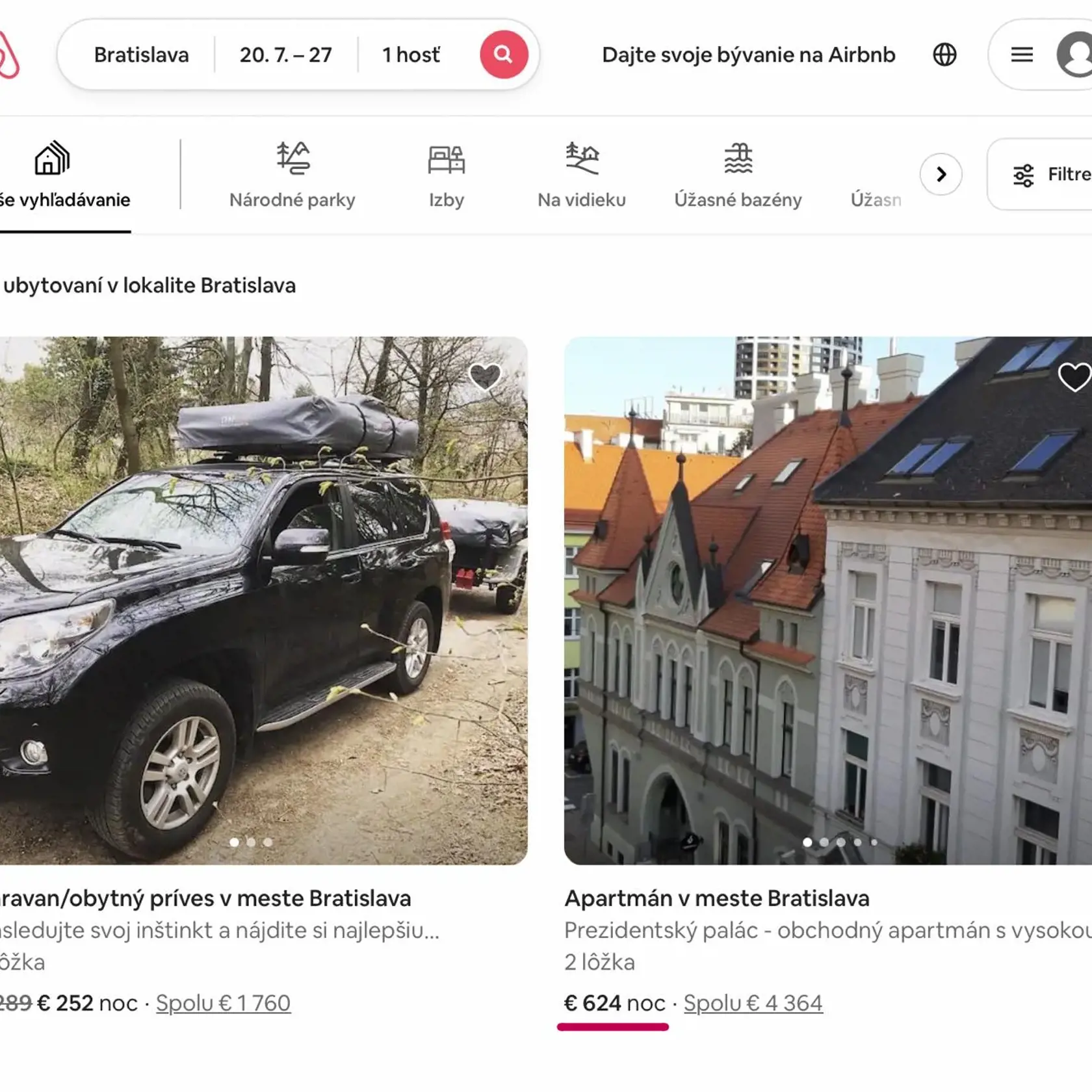Ceny súkromného ubytovania na známej platforme tak astronomicky narástli niekoľkonásobne.