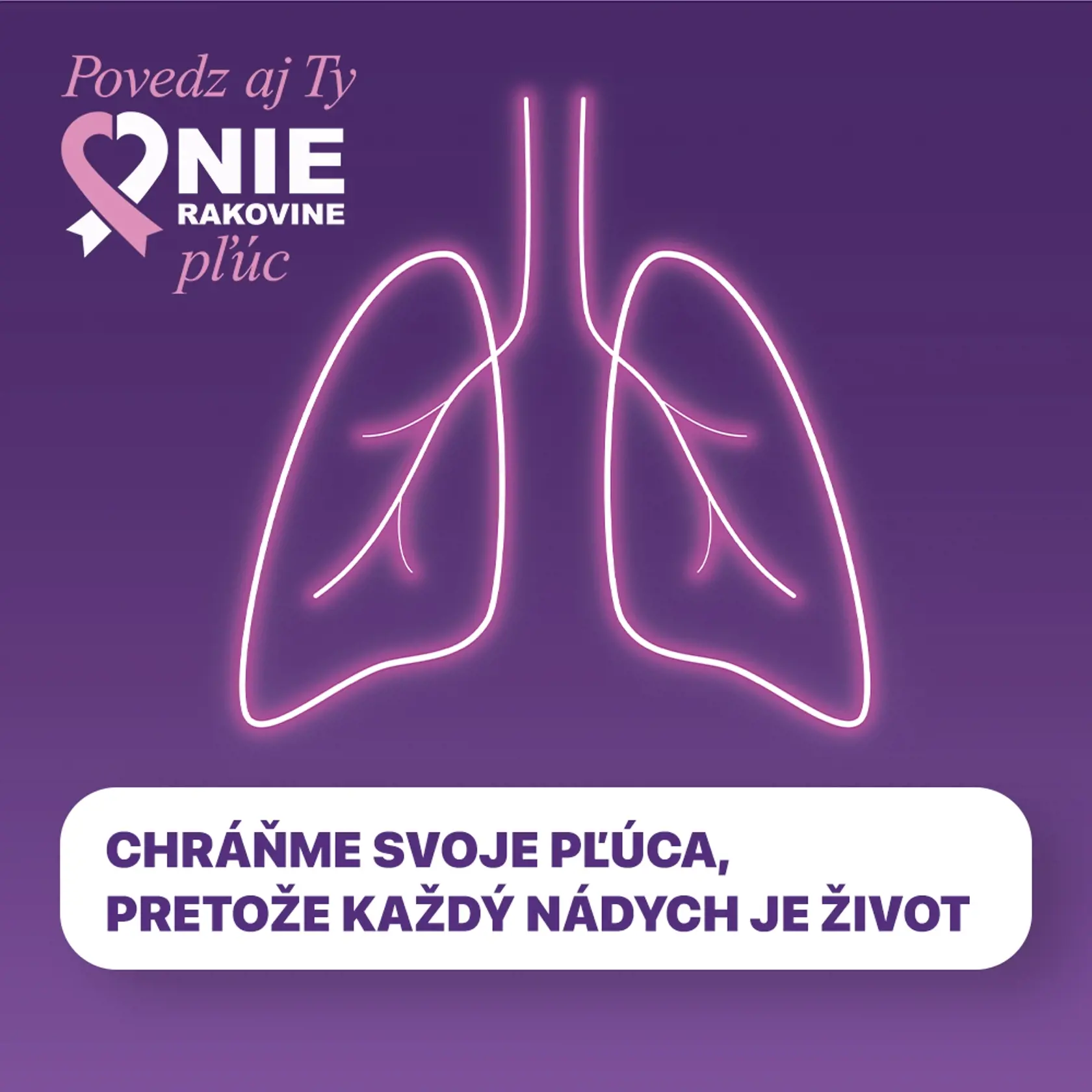 Aliancia Nie rakovine sa snaží o osvetu a prevenciu aj pri rakovine pľúc.