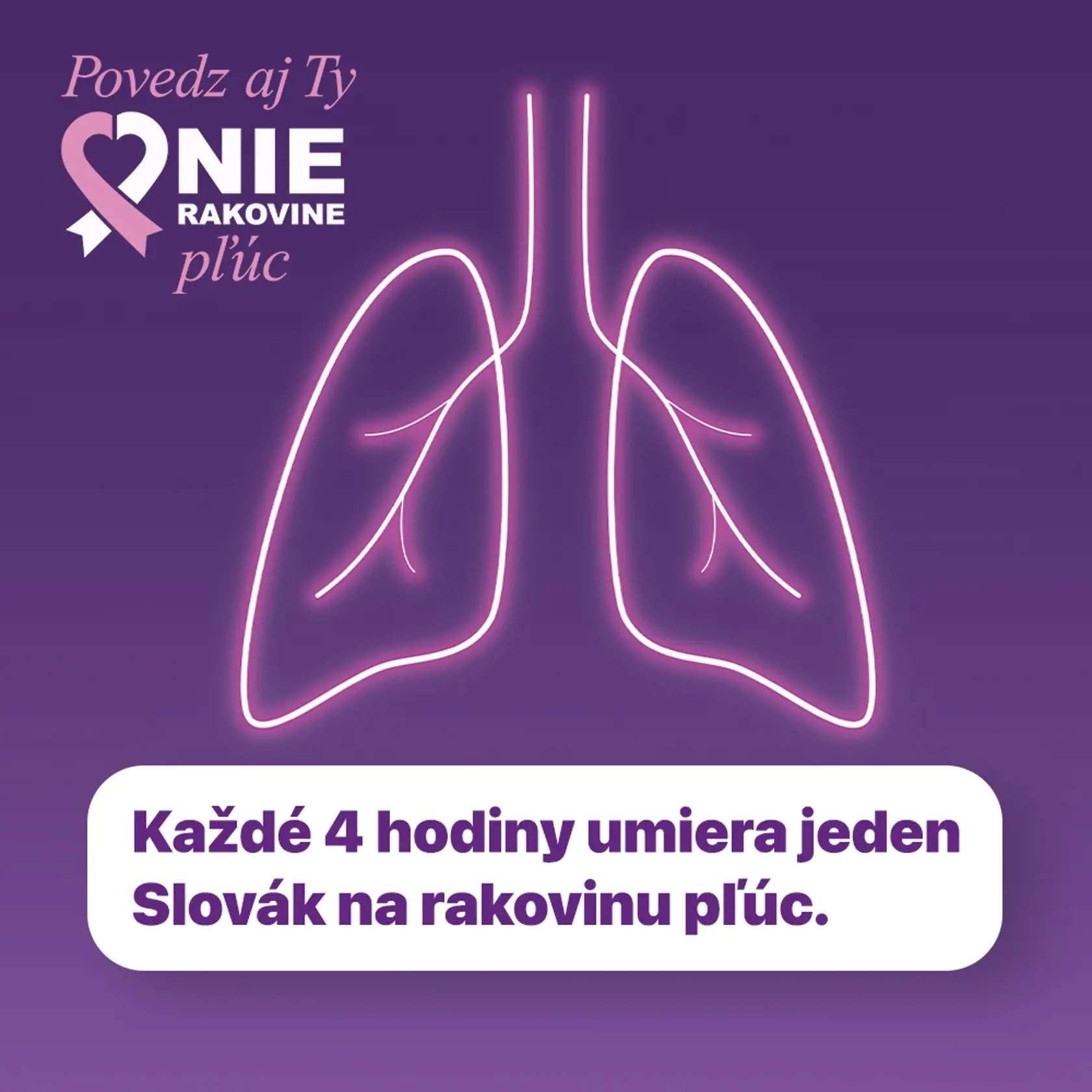 Čísla sú desivé. Na Slovensku zomiera na rakovinu pľúc 3 000 ľudí ročne.