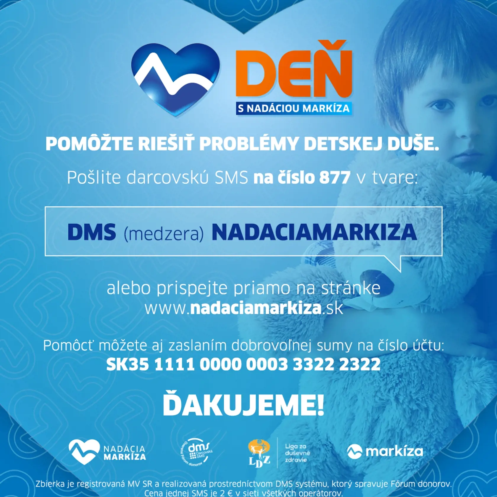 Celý štvrtok 1. december 2022 bude vo vysielaní televízie Markíza patriť v poradí už 9. ročníku jedinečného podujatia s názvom Deň s Nadáciou Markíza.