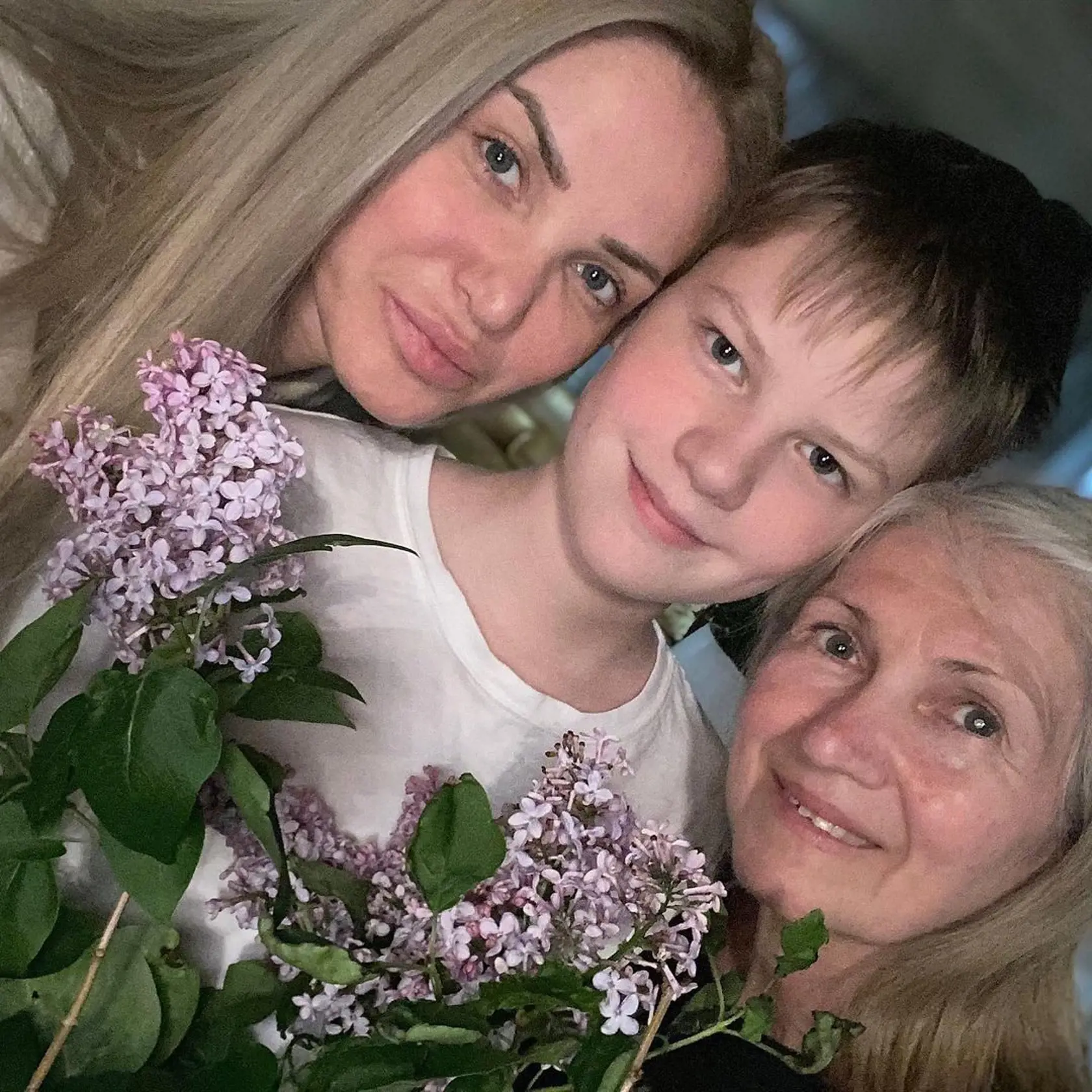 Alena s mamou a so synom Paťkom