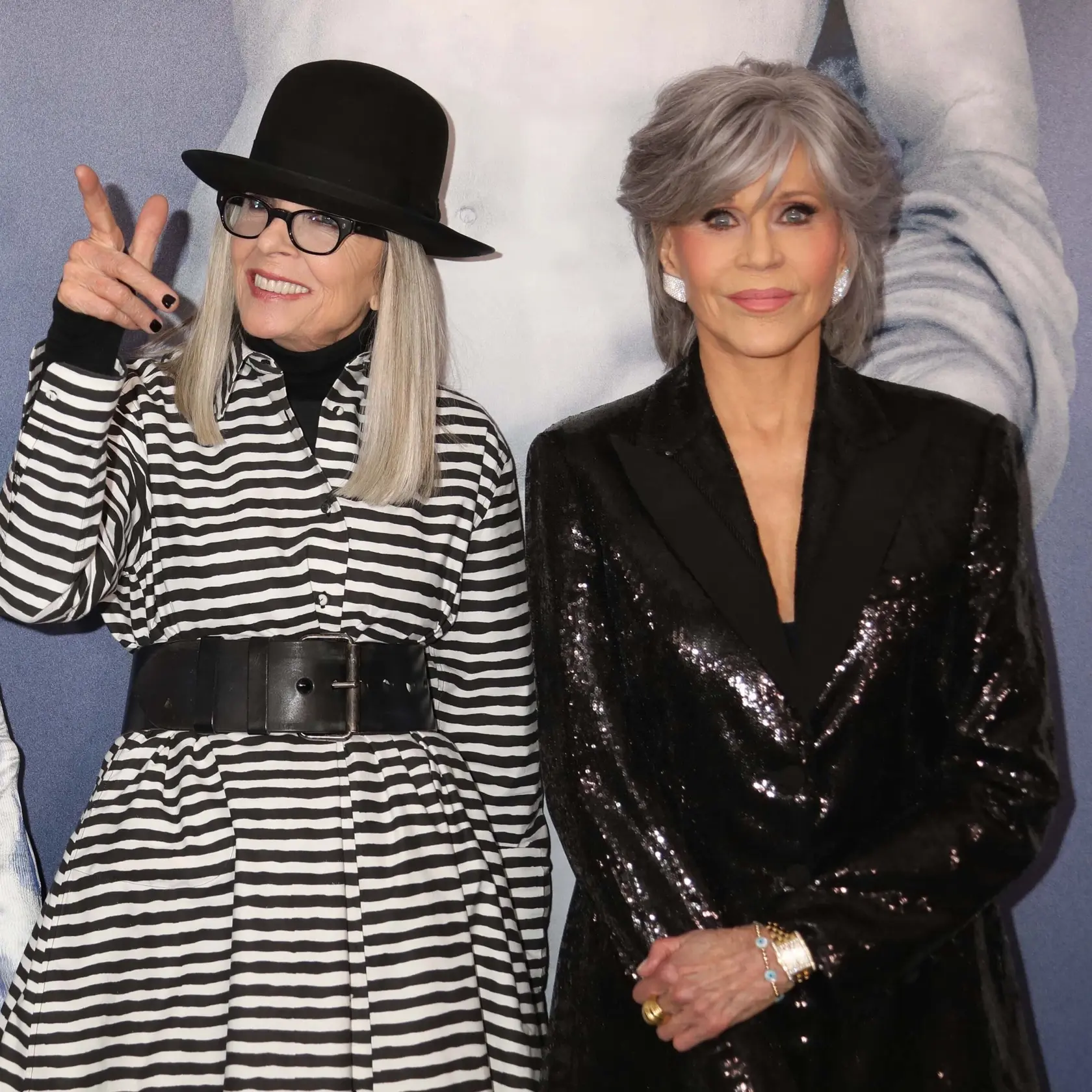 Herečky Diane Keaton a Jane Fonda.