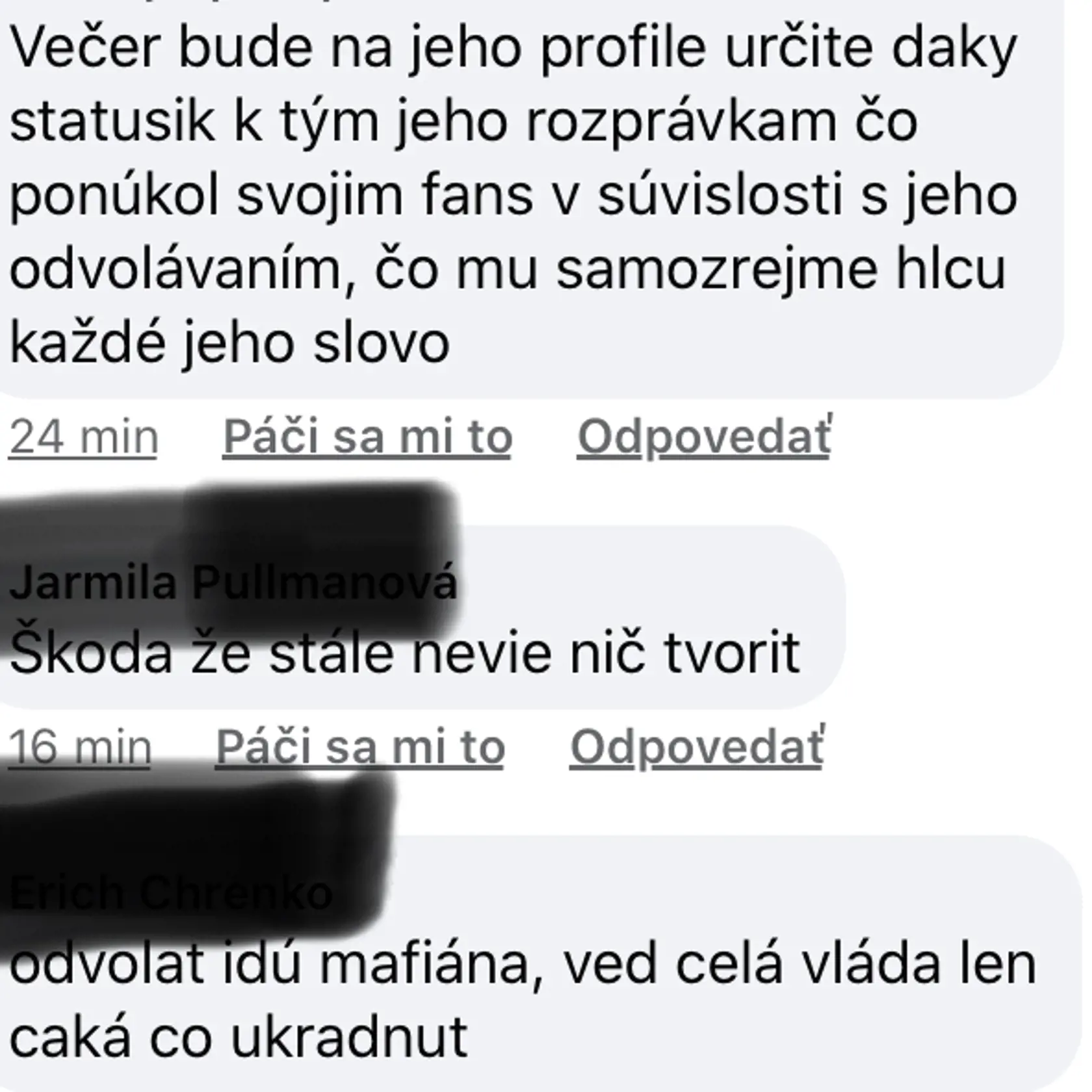 Negatívne reakcie na profile Igora Matovičarastú ako huby po daždi