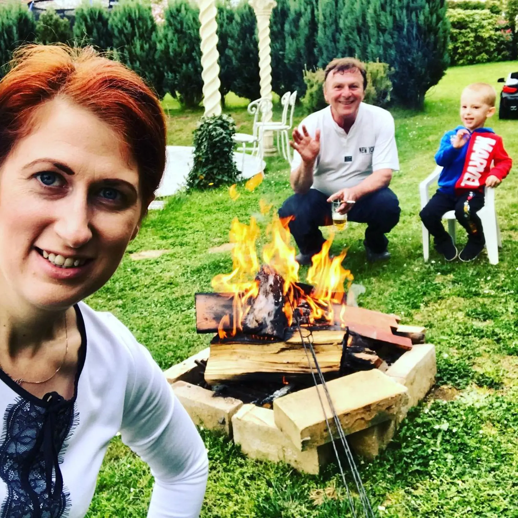 Pavel Trávníček s manželkou a synom.
