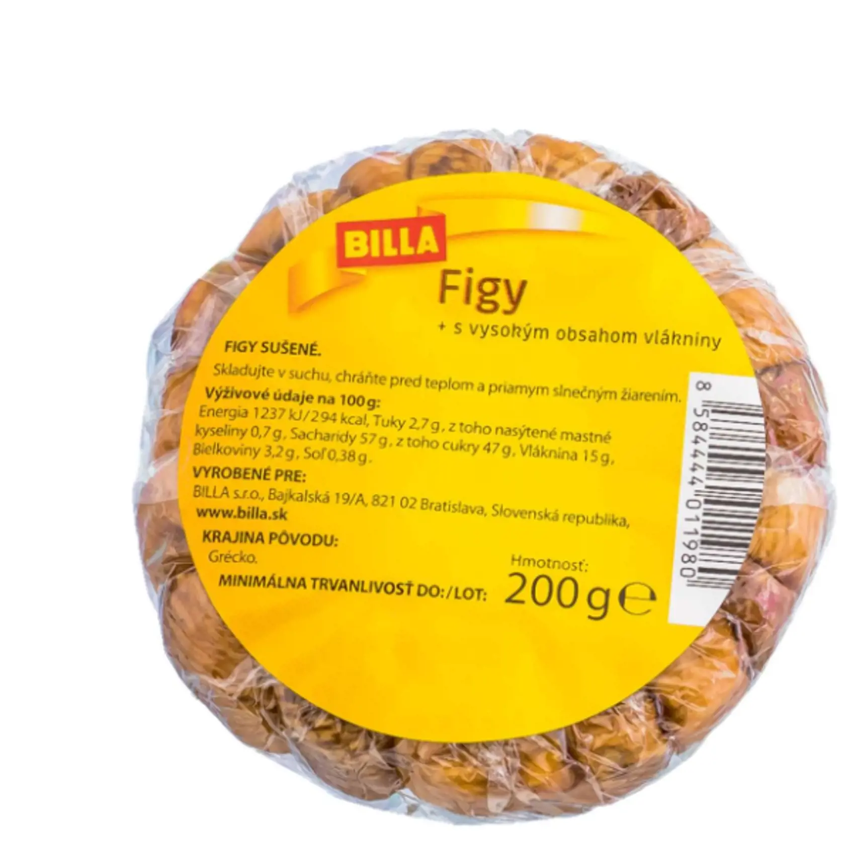Reťazec Billa sťahuje z predaja produkt BILLA FIGY SUŠENÉ GARLAND, 200g.