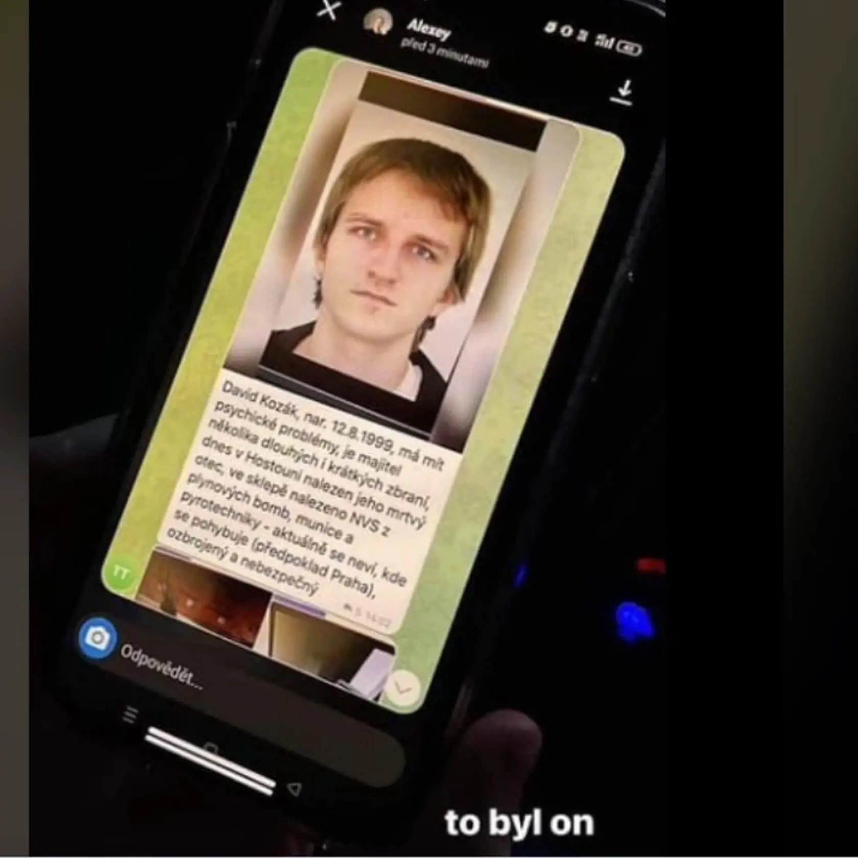 Mladý muž, ktorý zastrelil  v Prahe 10 ľudí.