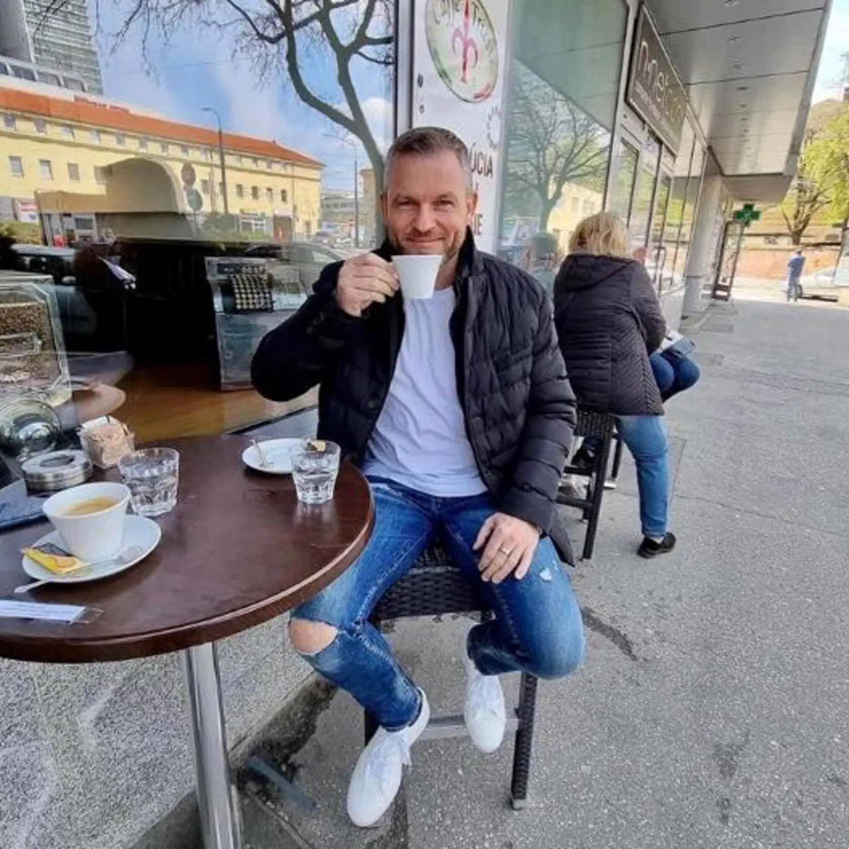 Peter Pellegrini na kávičke.