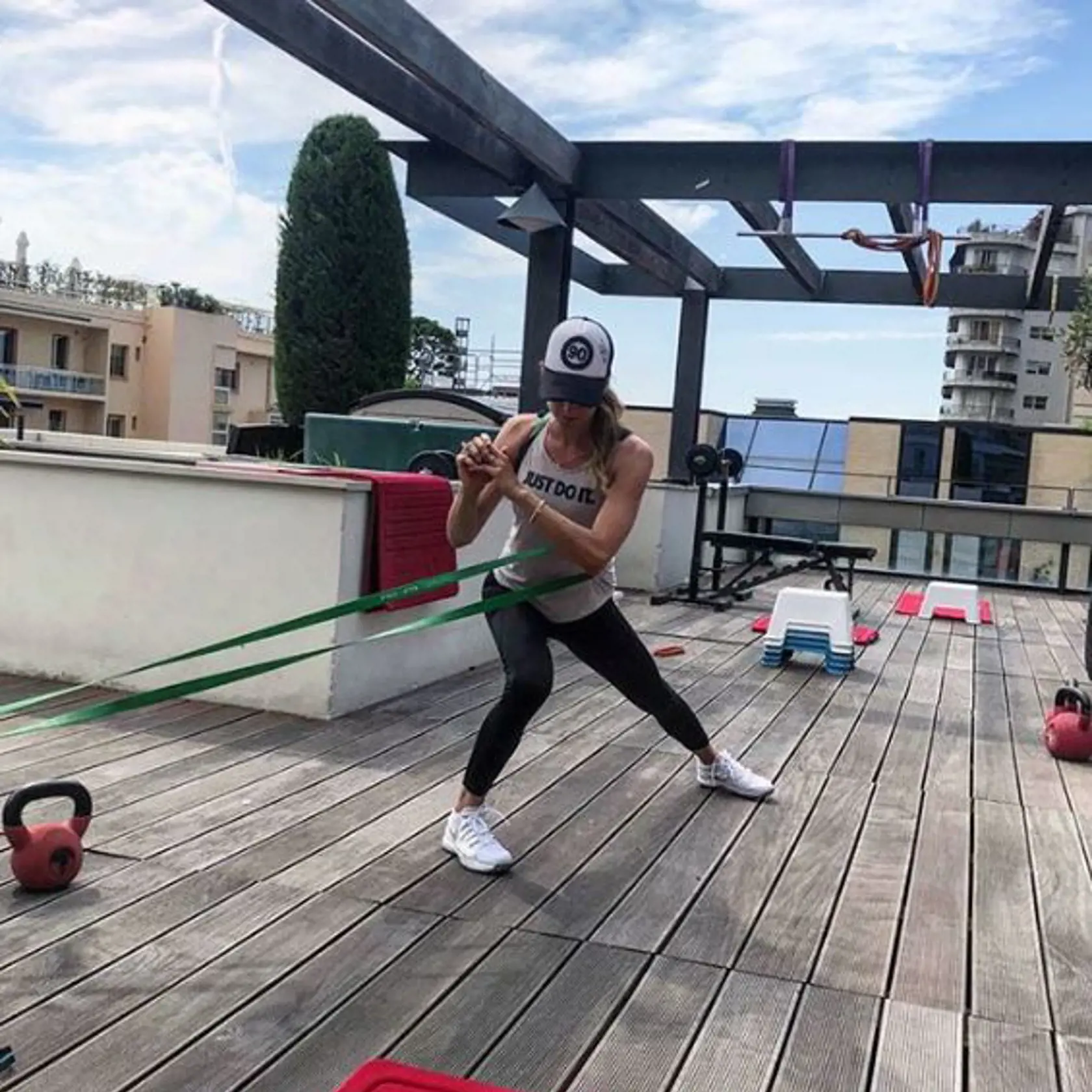 Katarína sa v poslednej dobe dala vo veľkom na cvičenie. 