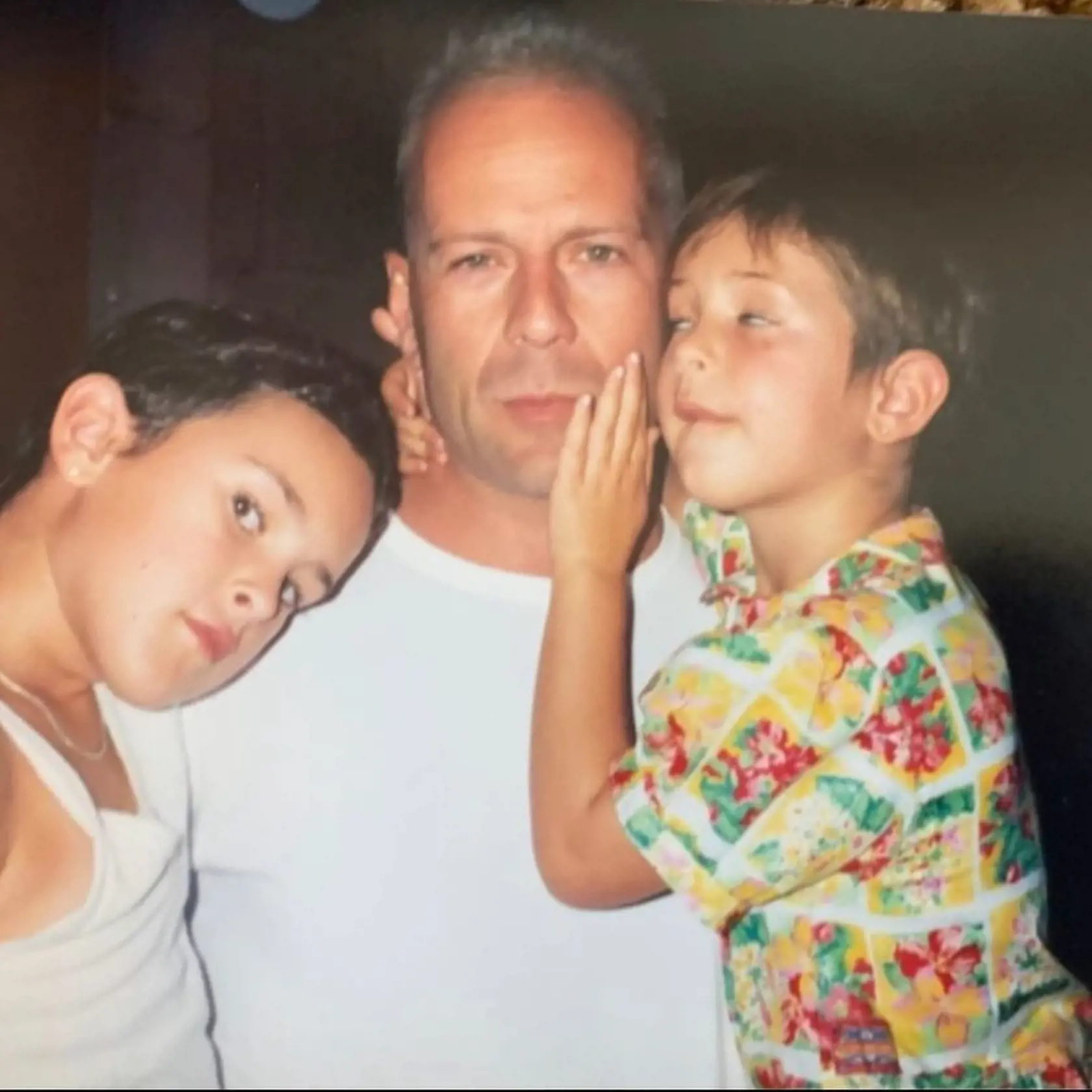 Bruce Willis s dcérami.