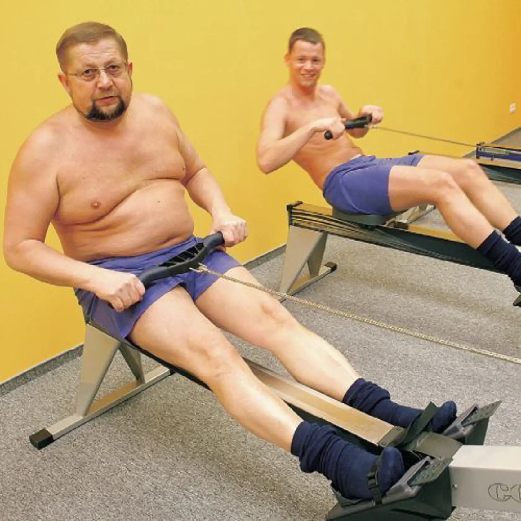 Štefan Harabin v posilňovni.
